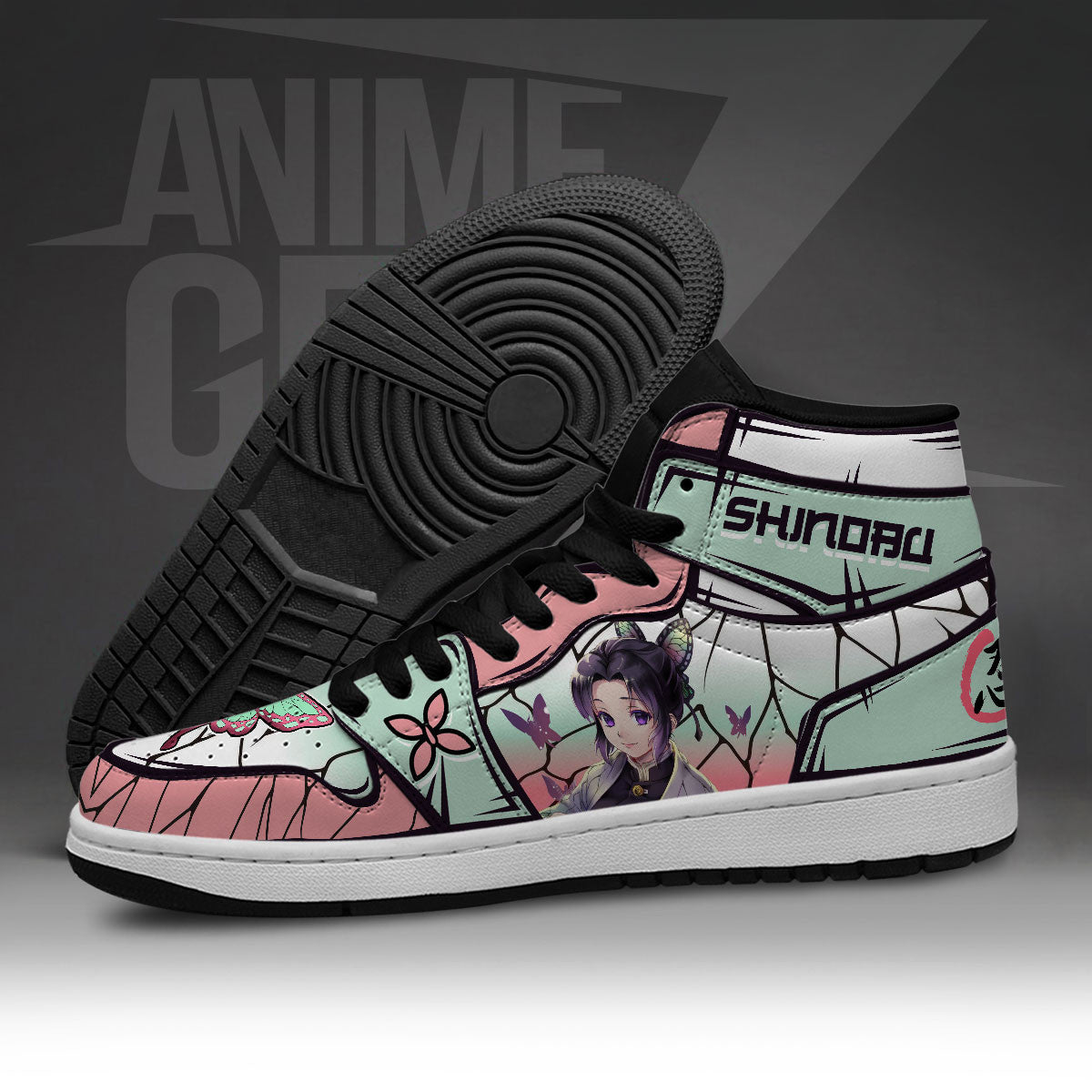 Demon Slayer JD Sneakers Kochou Shinobu Custom Anime Shoes