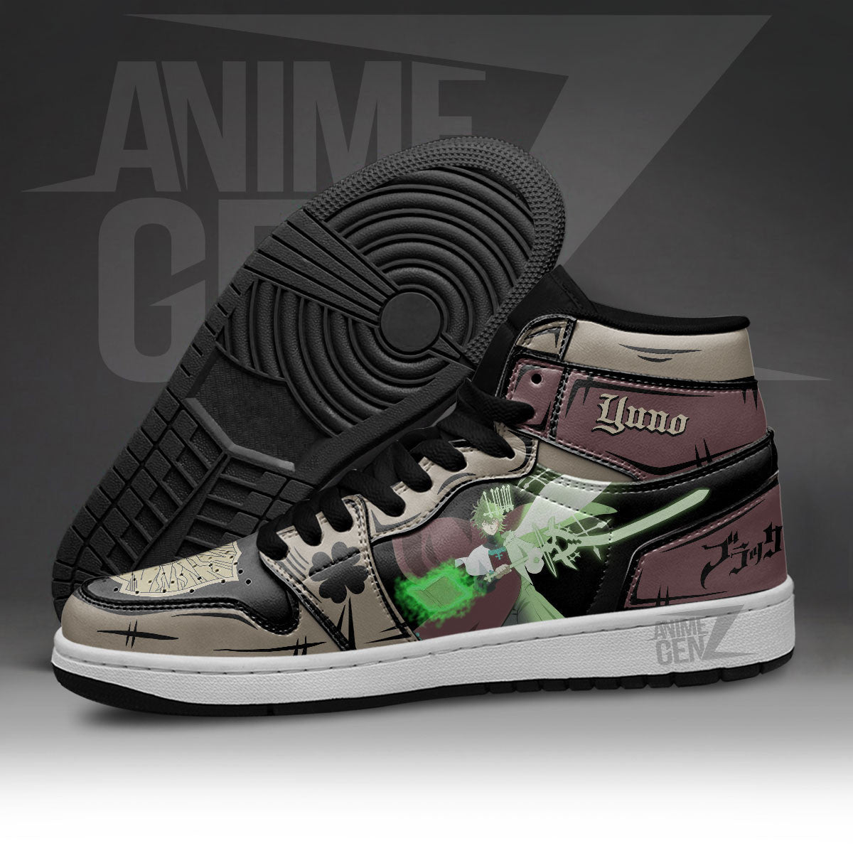 Yuno JD Sneakers Black Clover Custom Anime Shoes