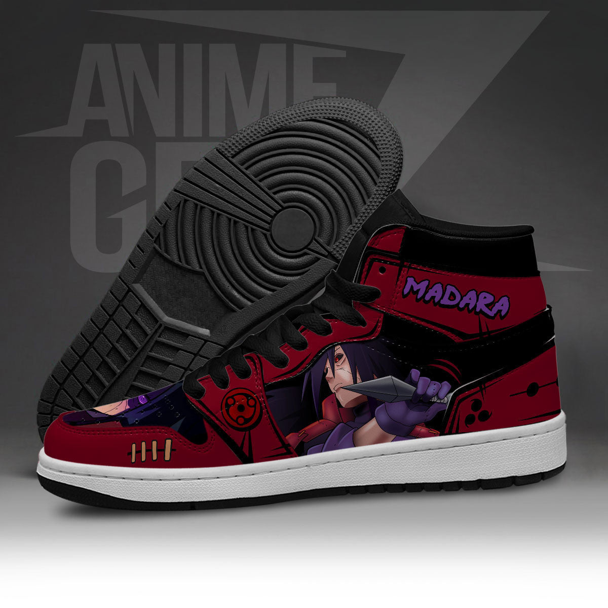 Naruto Anime JD Sneakers Madara Uchiha Anime Shoes