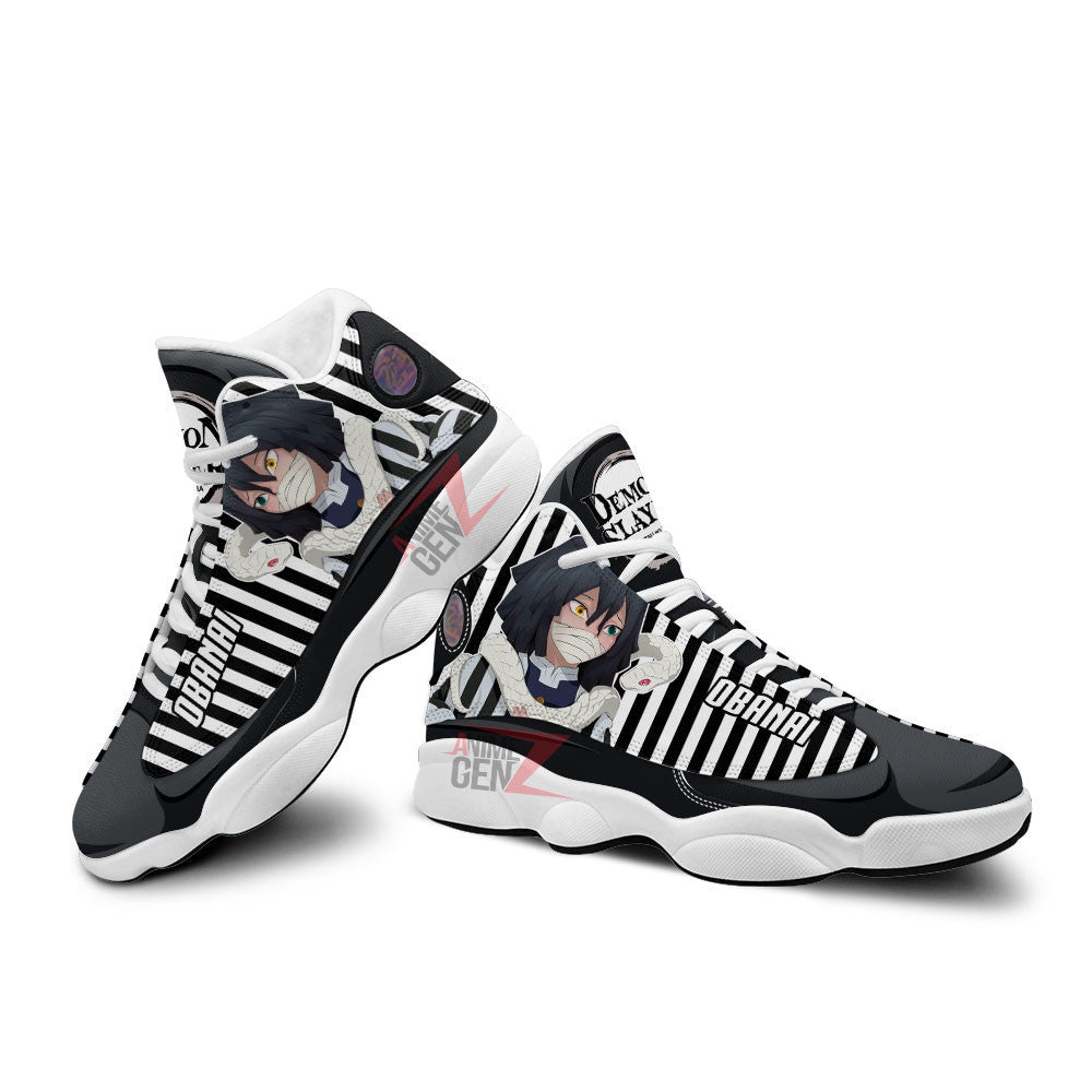Demon Slayer JD 13 Sneakers Obanai Iguro Air Jordan 13 Custom Anime Shoes