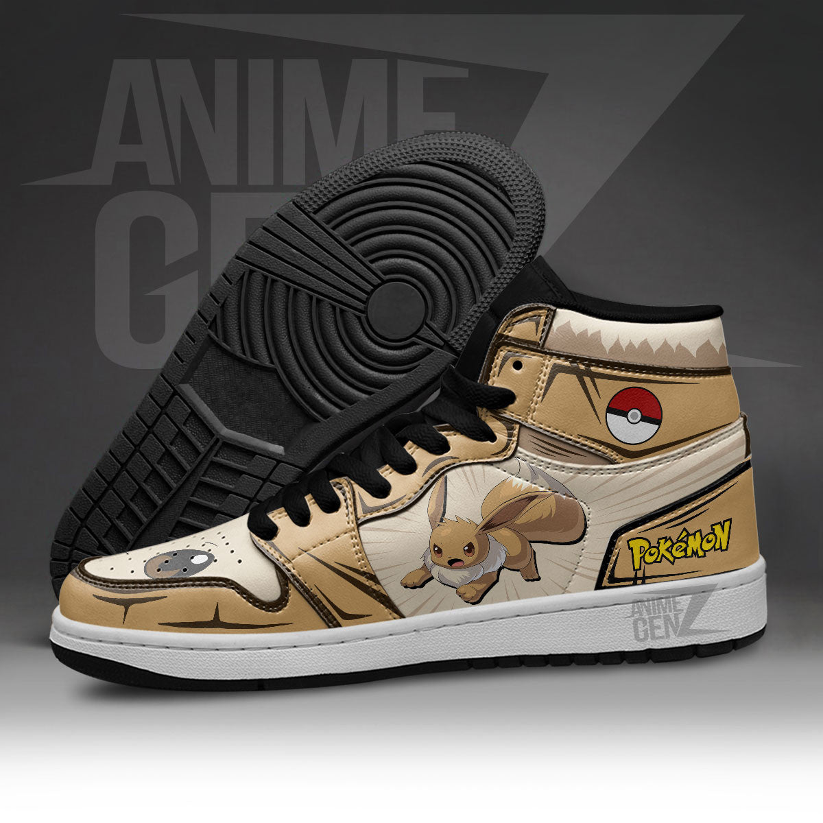 Pokemon Eevee JD Sneakers Custom Anime Shoes