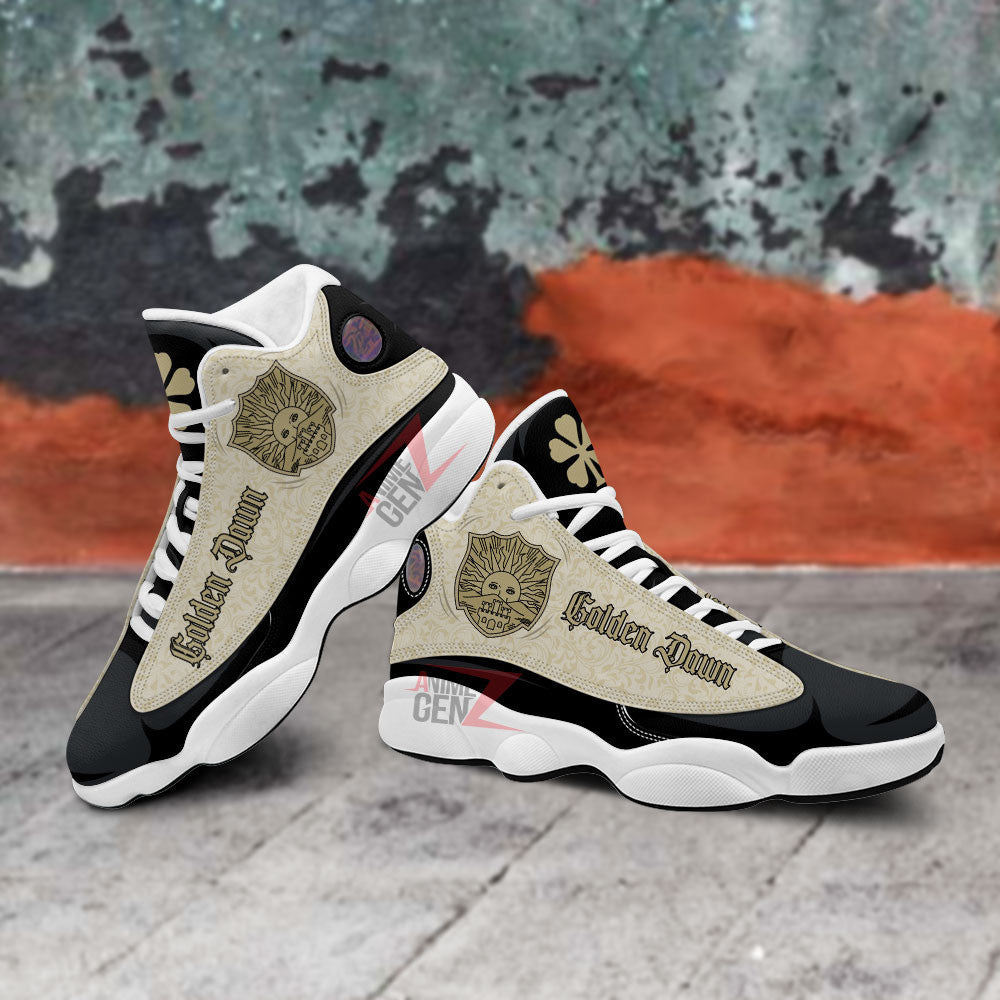 Back Clover Golden Dawn Air Jordan 13 Custom Anime Shoes