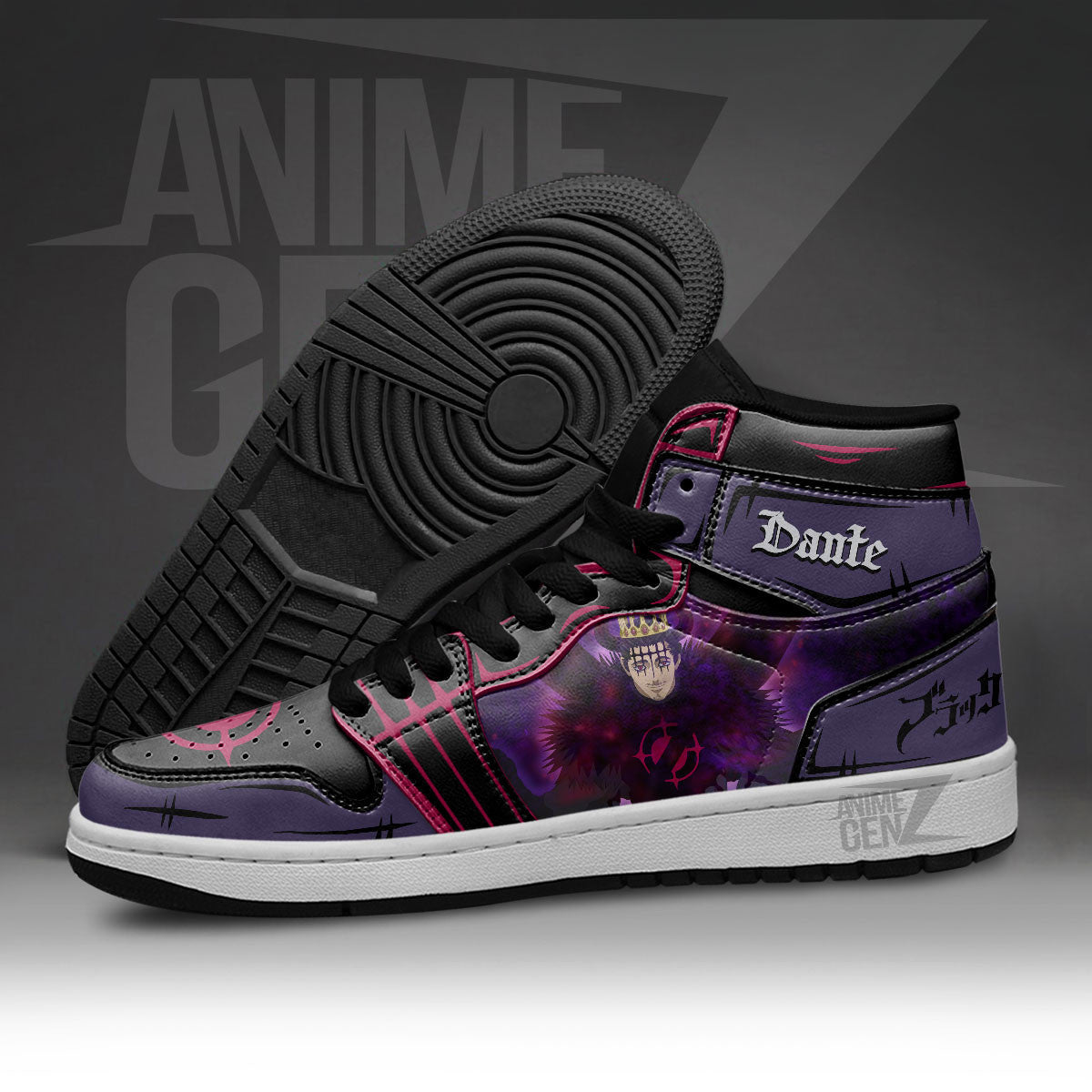Black Clover Dante Zogratis JD Sneakers Custom Anime Shoes