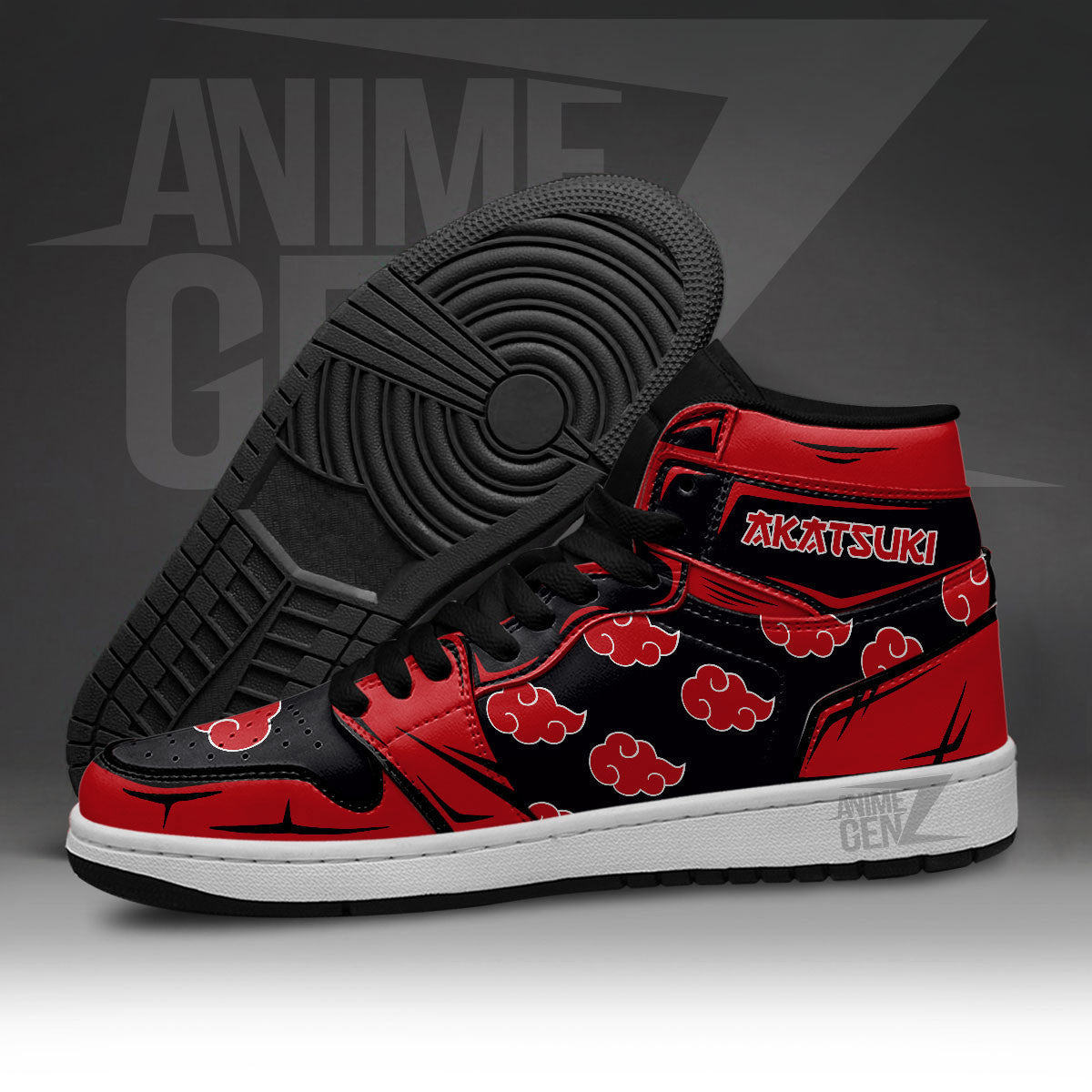 Akatsuki JD Sneakers Naruto Custom Anime Shoes Special Design