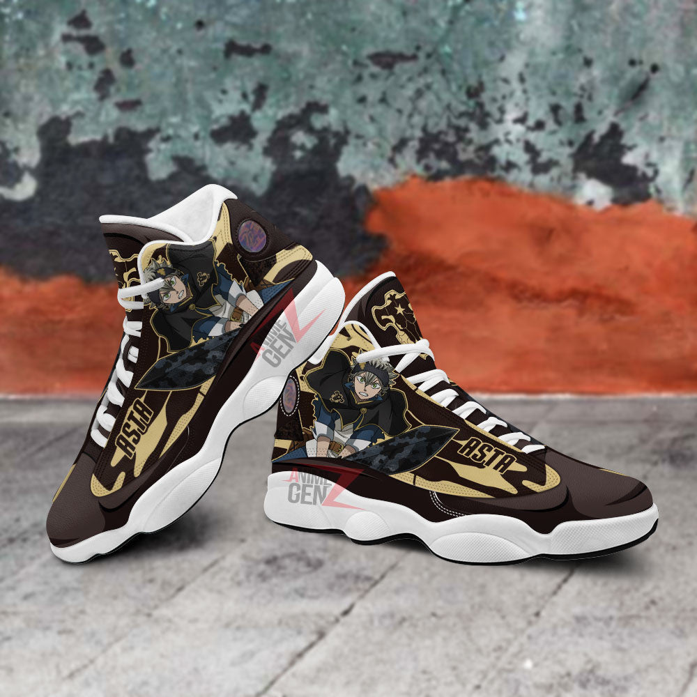 Black Clover Asta Black Bull Air Jordan 13 Sneakers Custom Anime Shoes