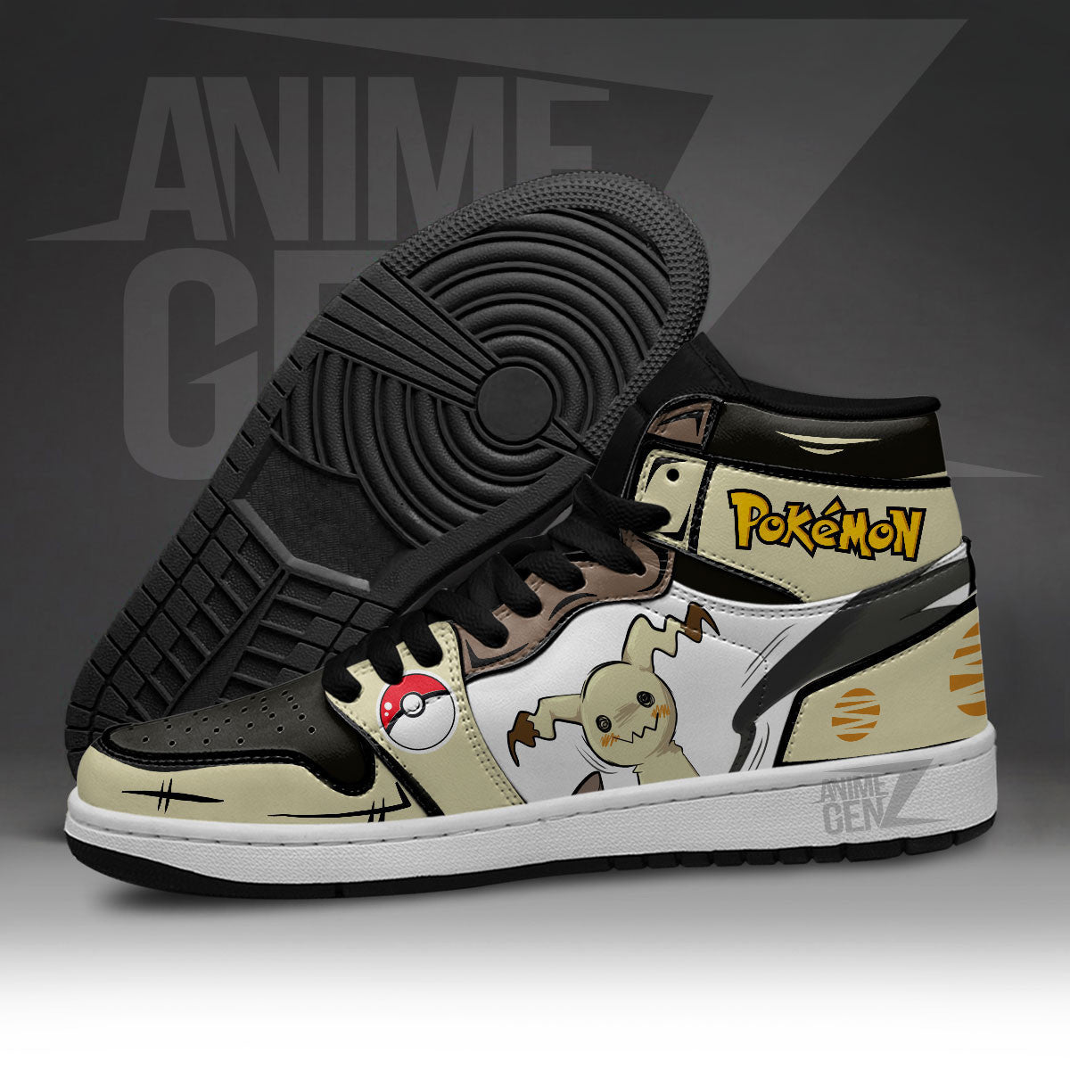 Pokemon Mimikyu JD Sneakers Custom Pokemon Anime Shoes