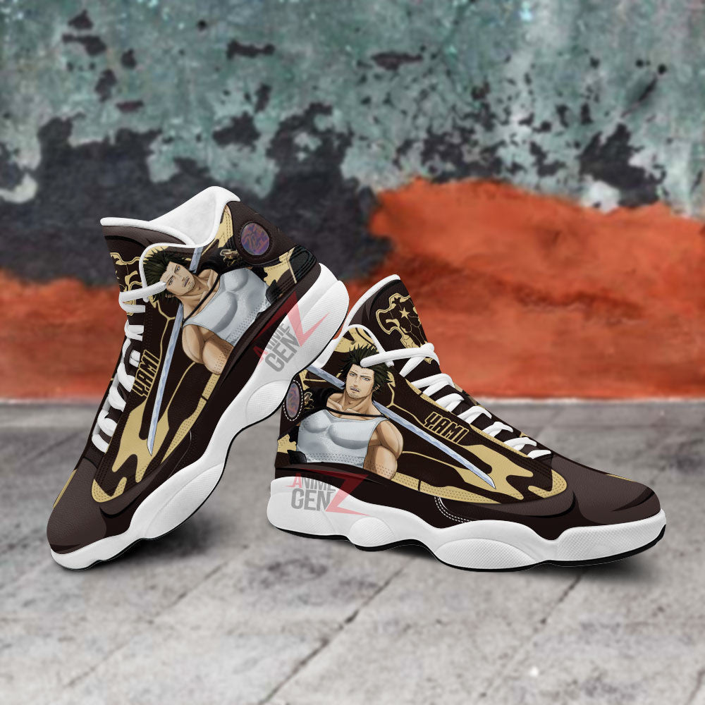 Black Clover Air Jordan 13 Sneakers Yami Sukehiro Black Bull Custom Anime Shoes