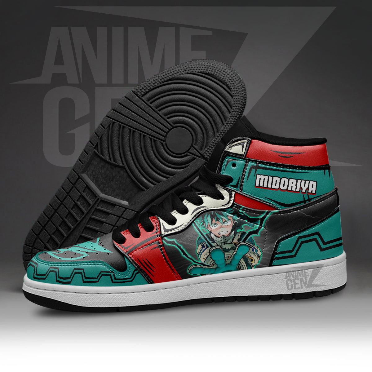 BNHA Midoriya Izuku JD Sneakers Custom Anime My Hero Academia Shoes