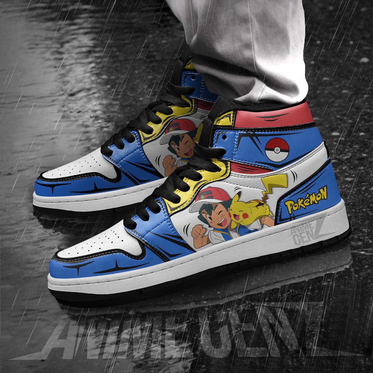 Pokemon Satoshi Pikachu JD Sneakers Custom Anime Shoes