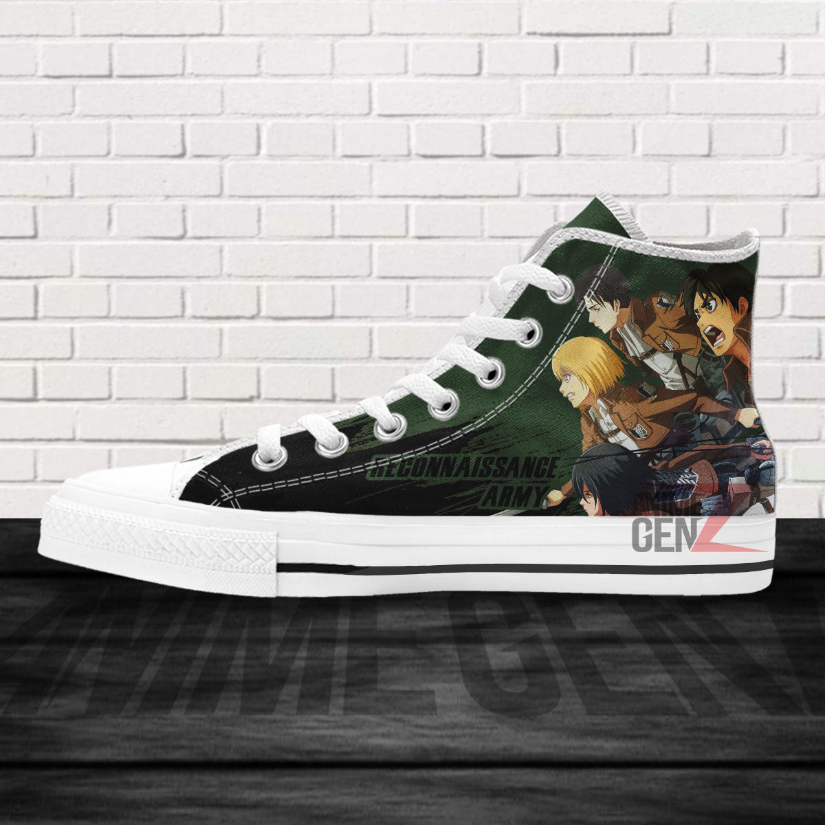 Attack On Titan Reconnaissance Army High Top Shoes Custom Anime Sneakers