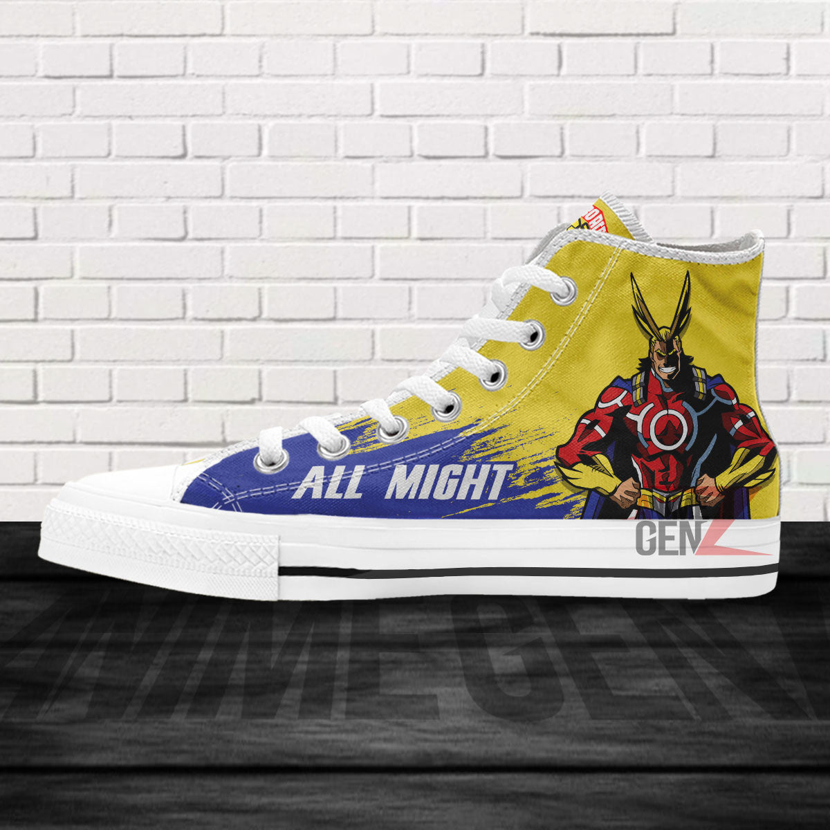 BNHA All Might High Top Shoes Custom Anime Shoes