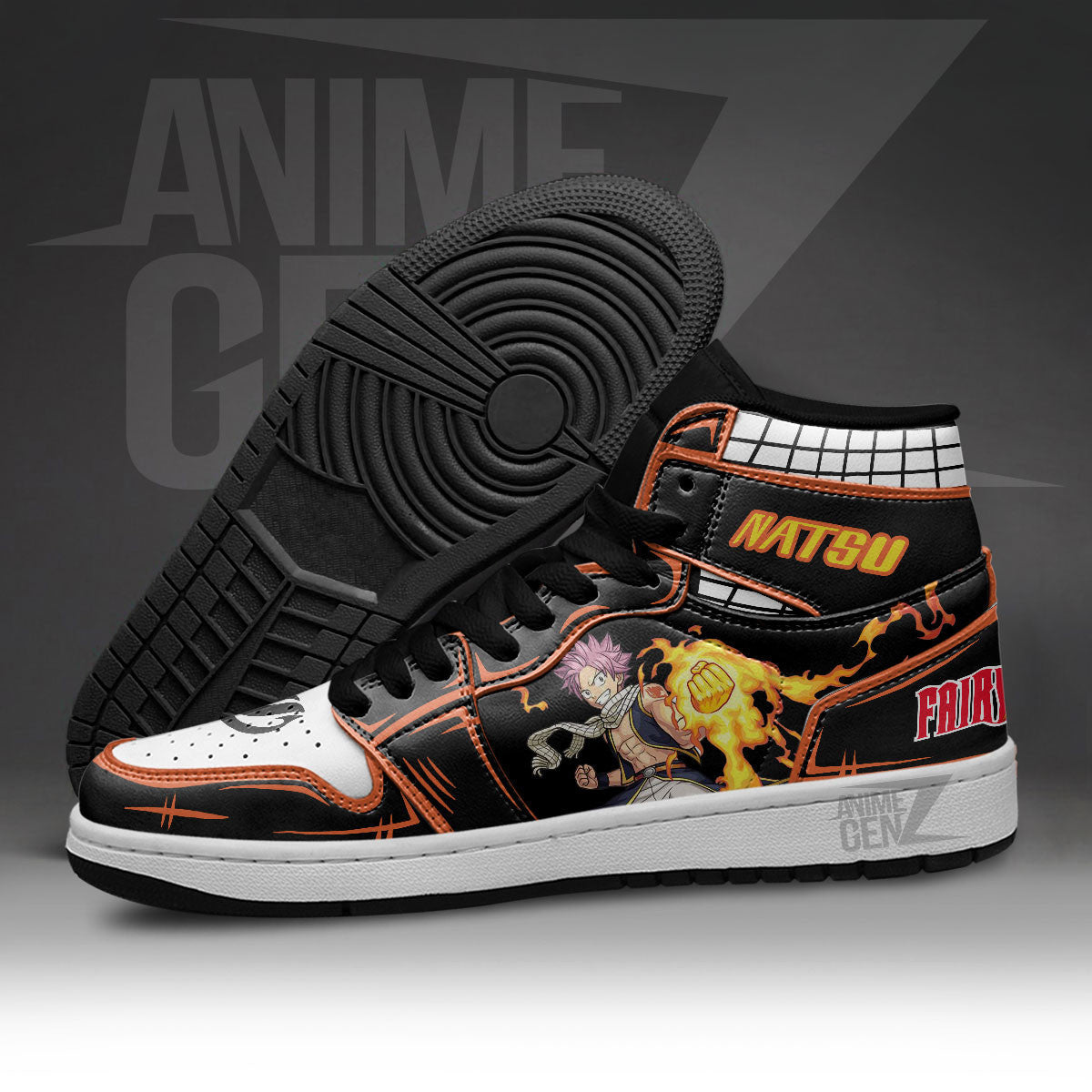 JD Sneakers Fairy Tail Natsu Dragneel Custom Anime Shoes
