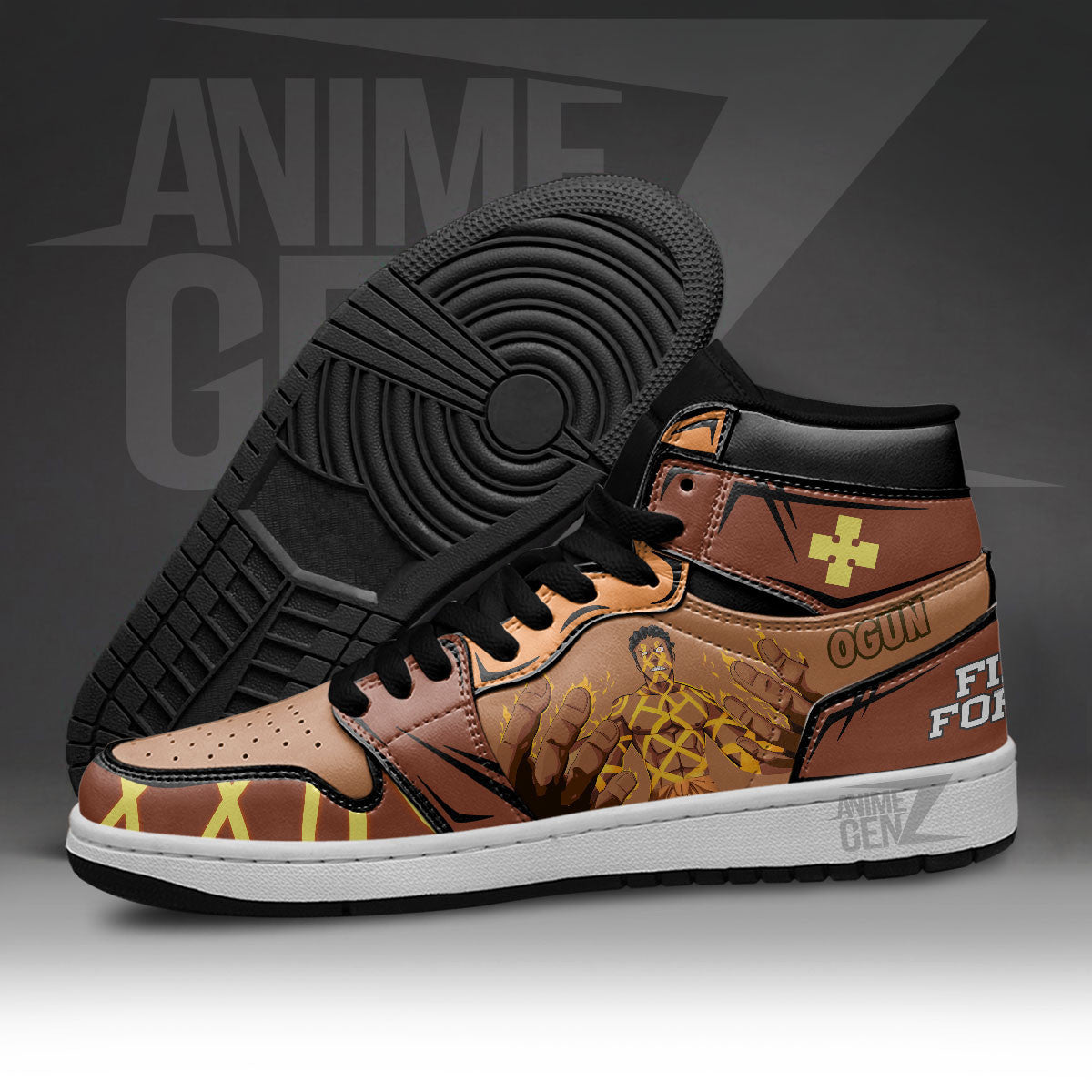 JD Sneakers Fire Force Ogun Montgomery Custom Anime Shoes