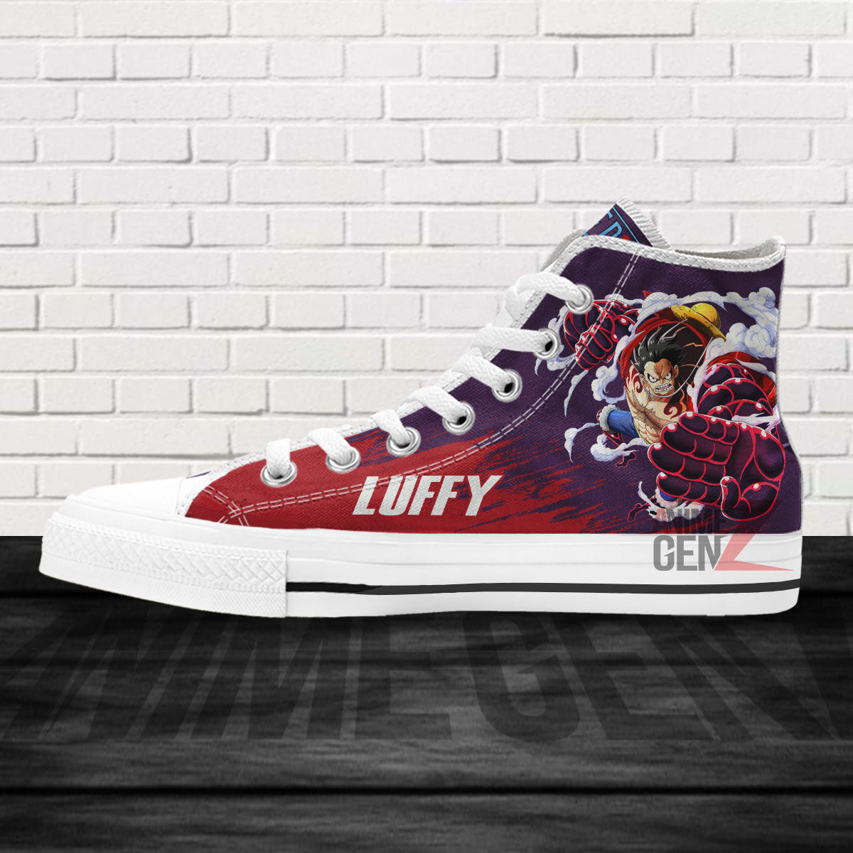 One Piece Monkey D Luffy Gear 4 High Top Shoes Custom Anime Sneakers