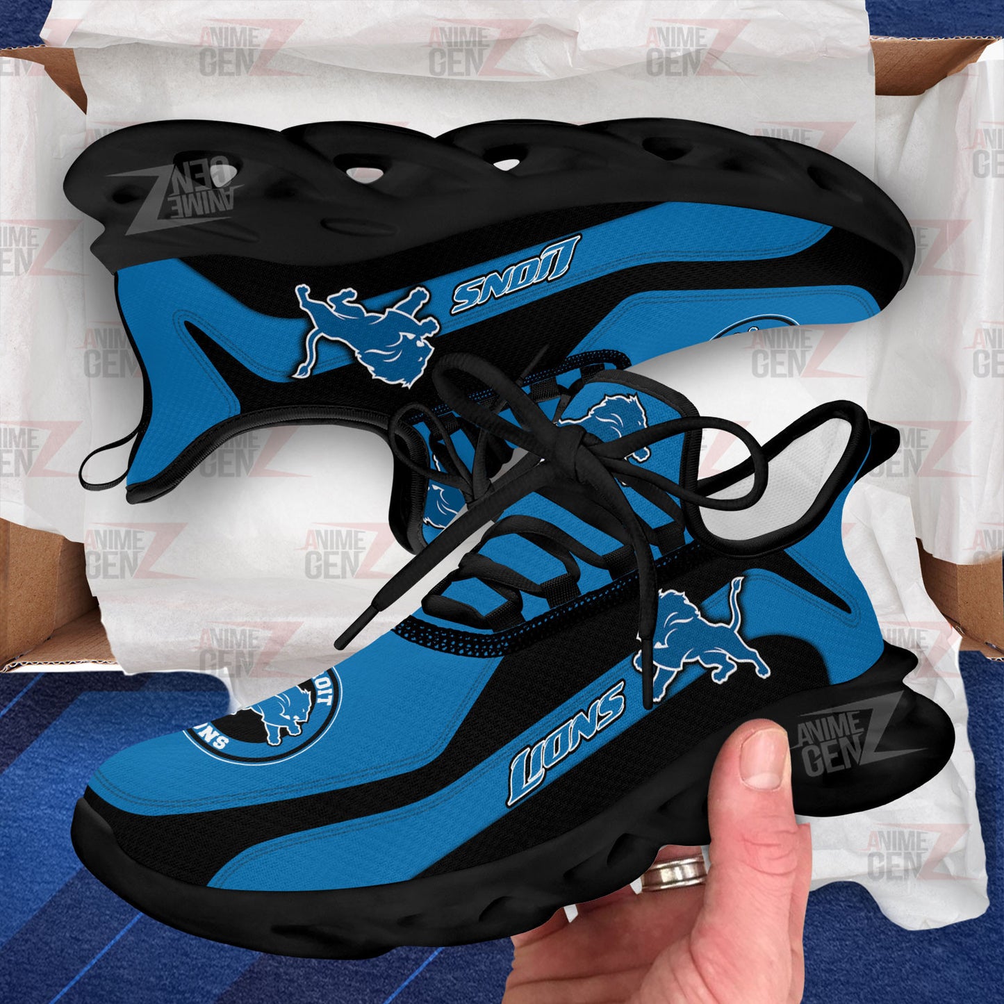 Detroit Lions Clunky Sneakers NFL Custom Sport Shoes