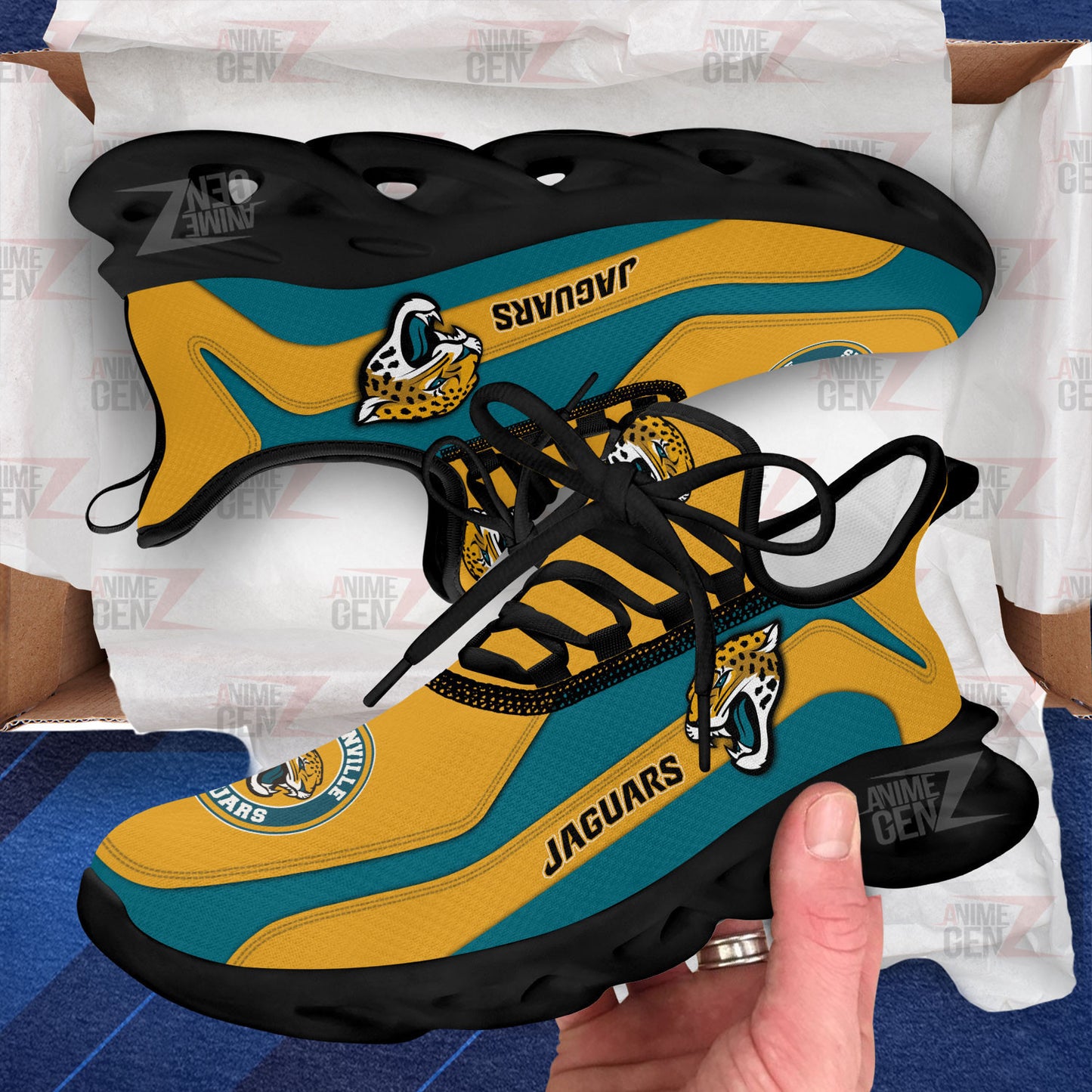 Jacksonville Jaguars Clunky Sneakers NFL Custom Sport Shoes