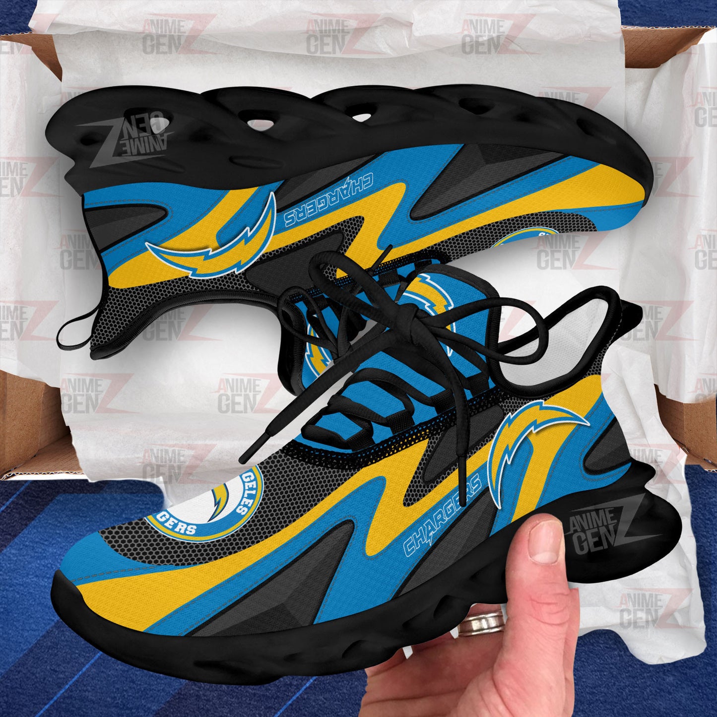 Los Angeles Chargers Clunky Sneakers NFL Custom Sport Shoes