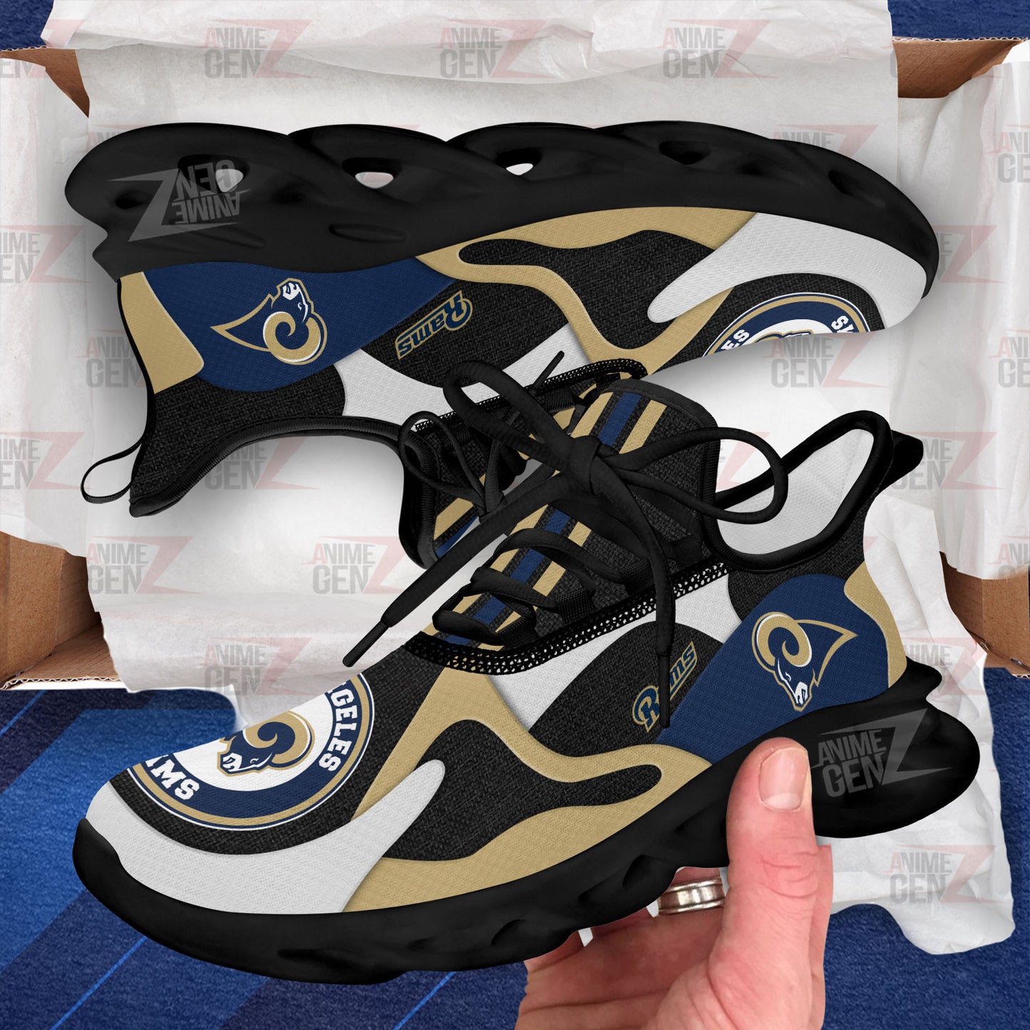 Los Angeles Rams Clunky Sneakers NFL Custom Sport Shoes