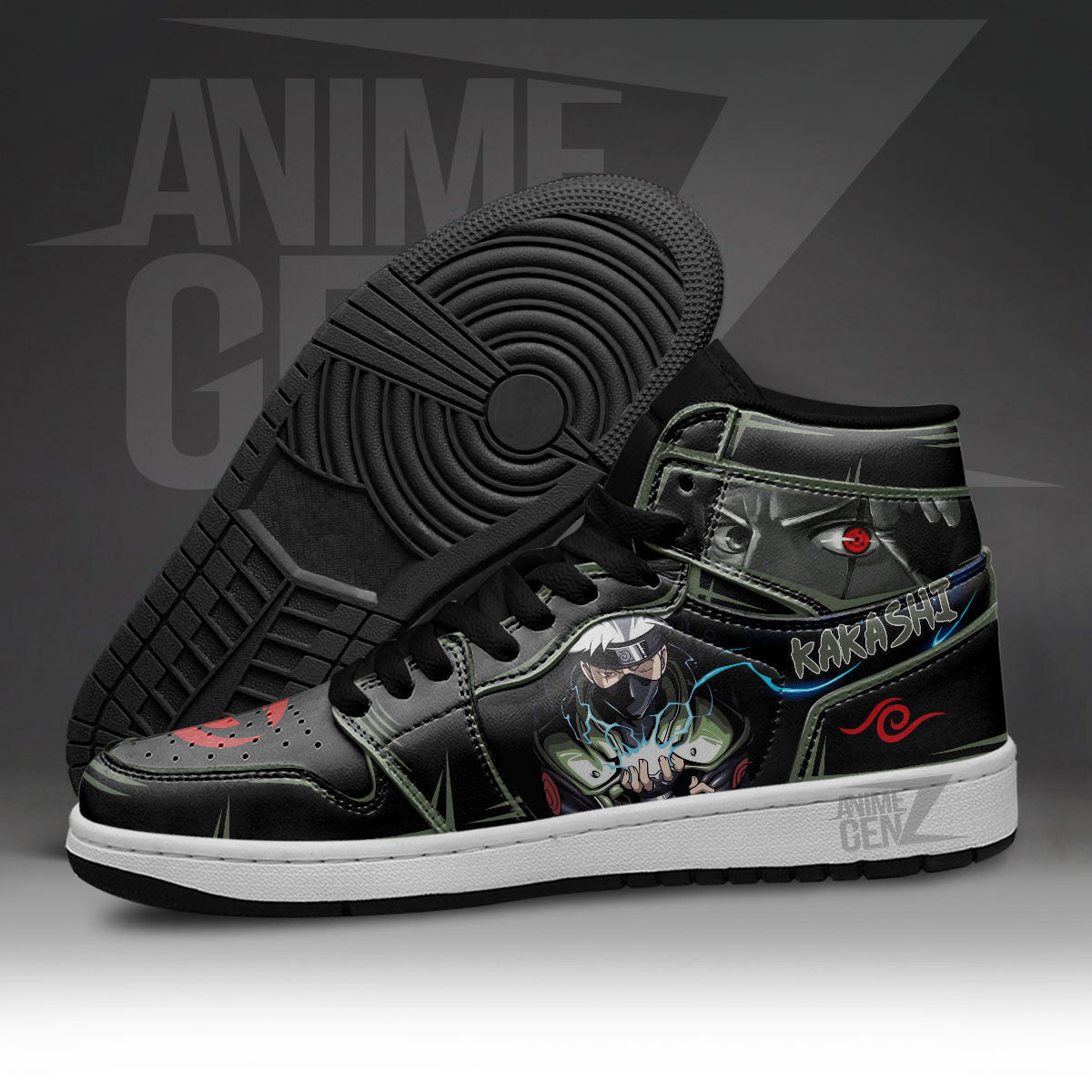 Naruto Hatake Kakashi Sasuke JD Sneakers Custom Anime Shoes