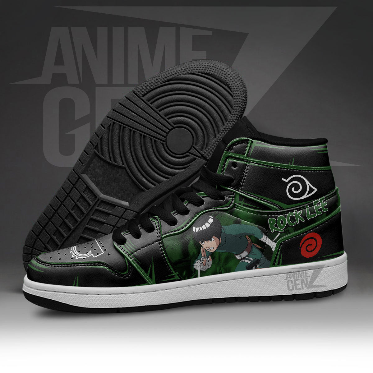 Naruto Rock Lee JD Sneakers Custom Anime Shoes