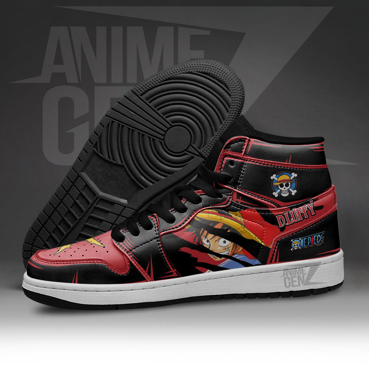 One Piece Monkey D. Luffy JD Sneakers Custom Anime Shoes