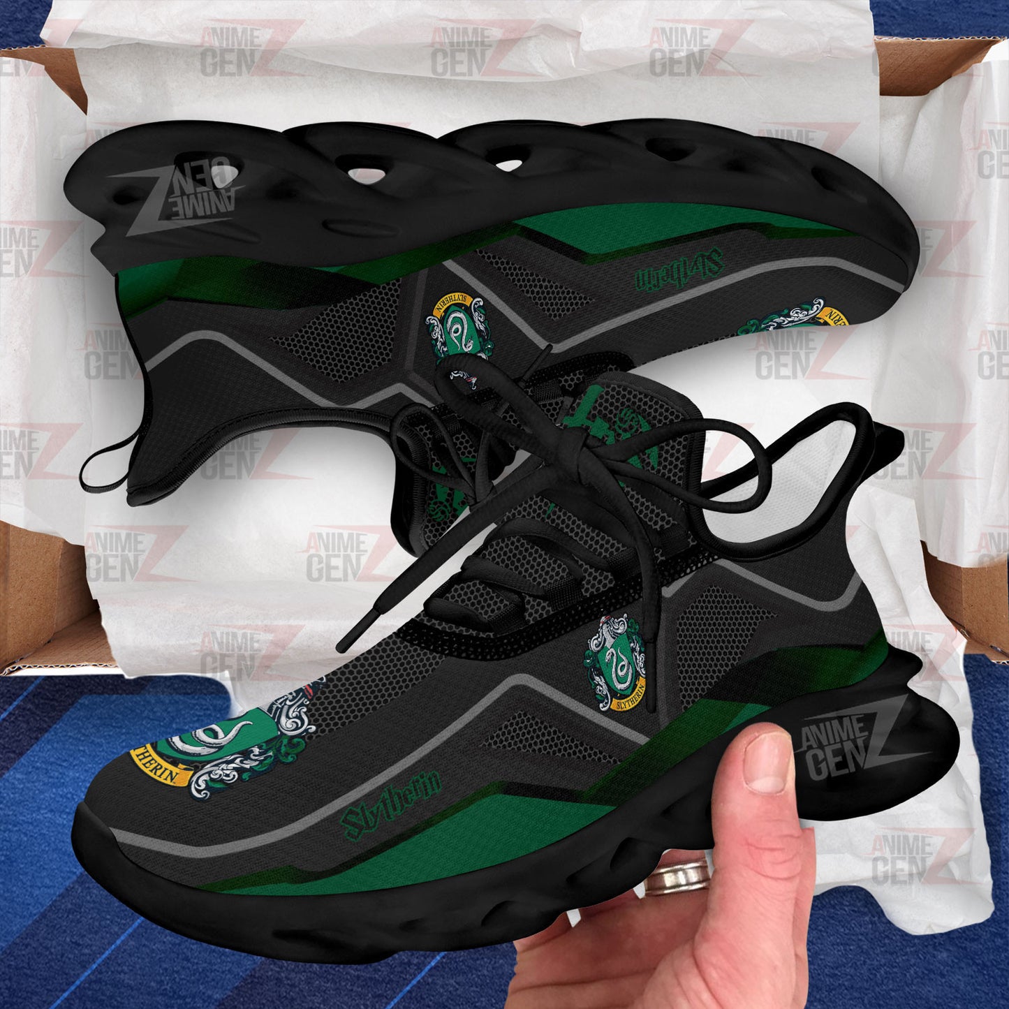 Harry Potter Slytherin Clunky Sneakers Custom Movie Shoes