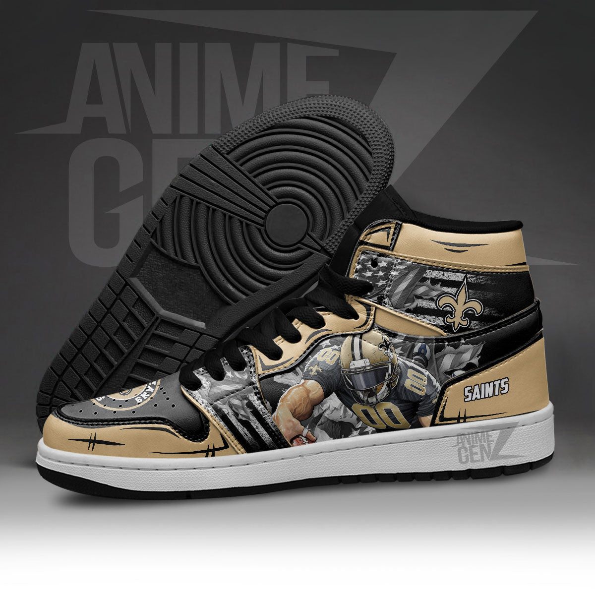 New Orleans Saints JD Sneakers NFL Custom Sports Shoes