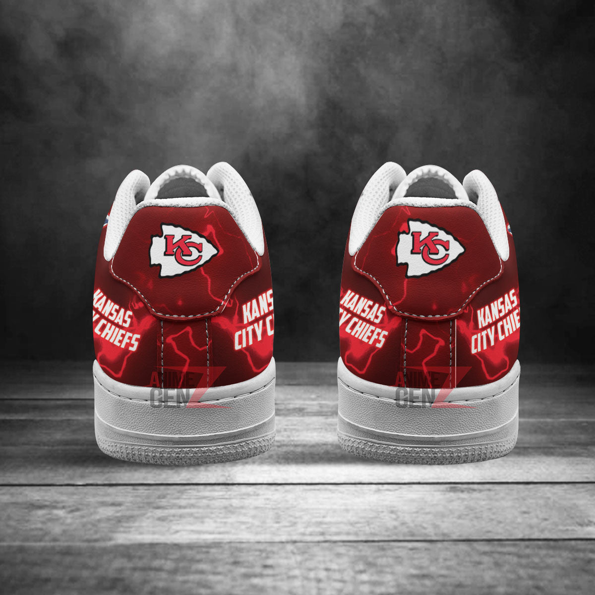 Kansas City Chiefs Air Sneakers Mascot Thunder Style Custom NFL Sport Shoes