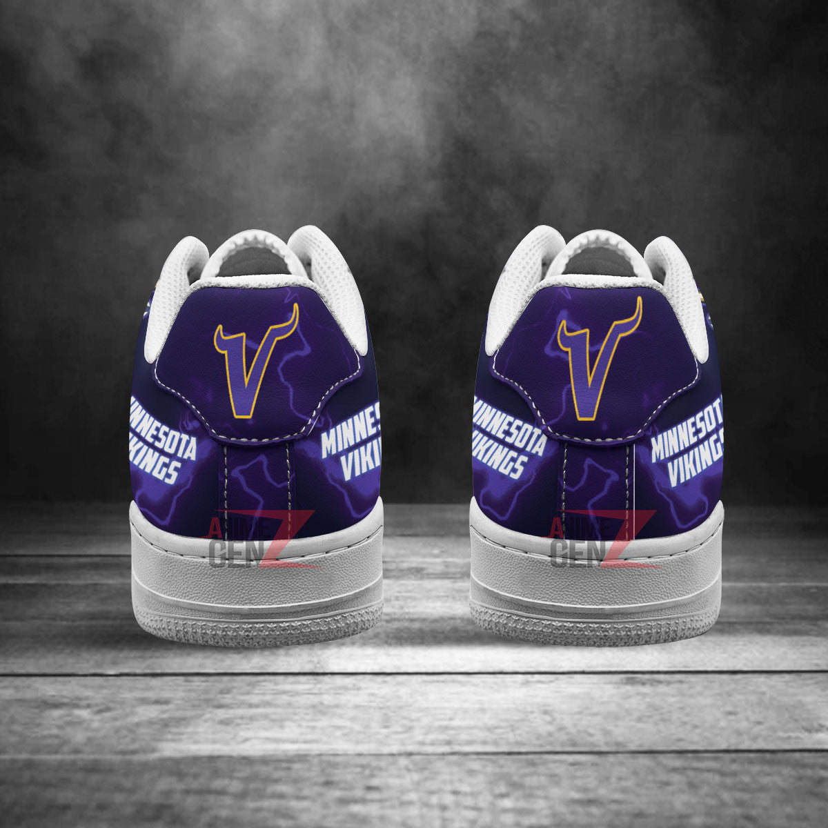 Minnesota Vikings Air Sneakers Mascot Thunder Style Custom NFL Sport Shoes