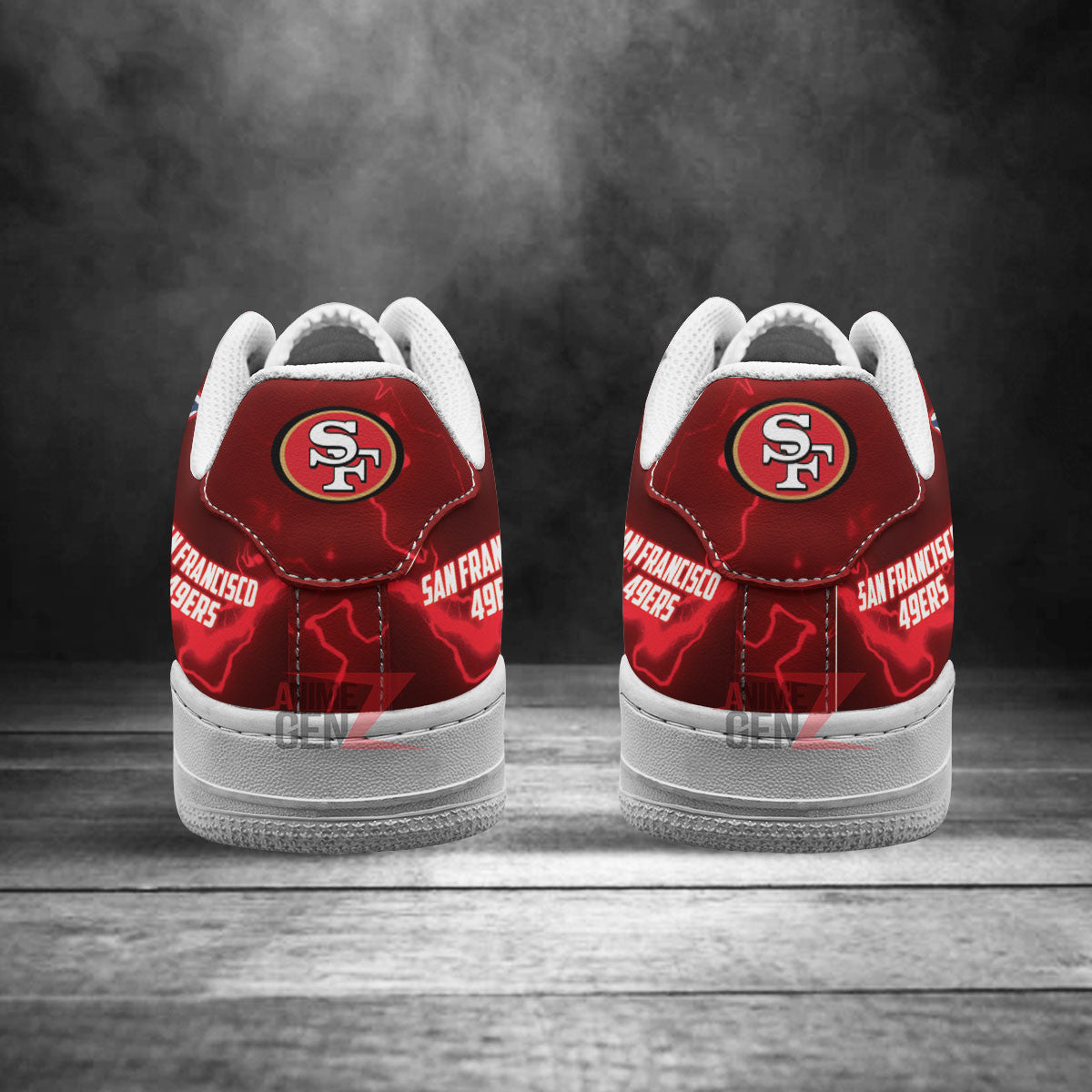 San Francisco 49ers Air Sneakers Mascot Thunder Style Custom NFL Sport Shoes