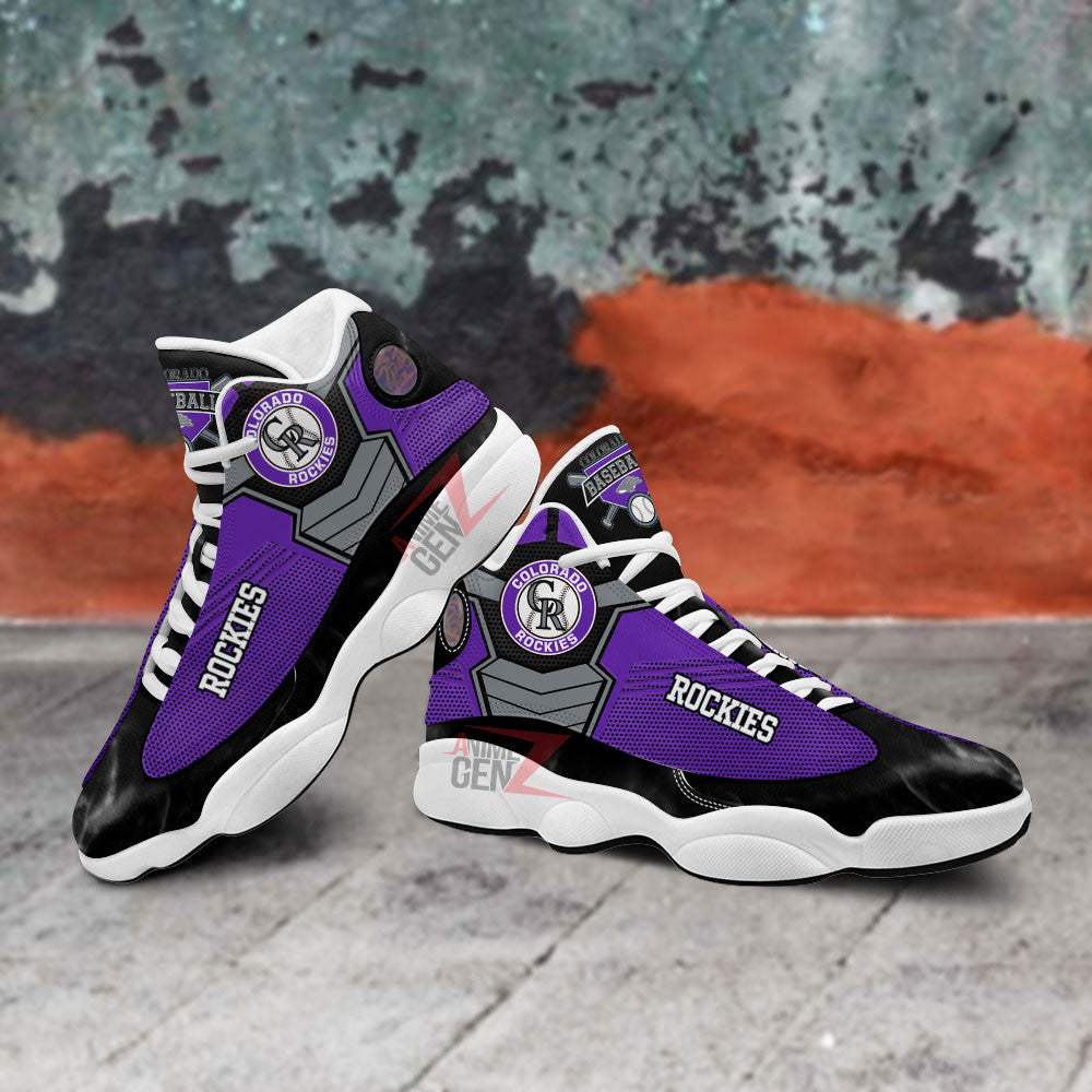 Colorado Rockies Air Jordan 13 Sneakers MLB Baseball Custom Sports Shoes