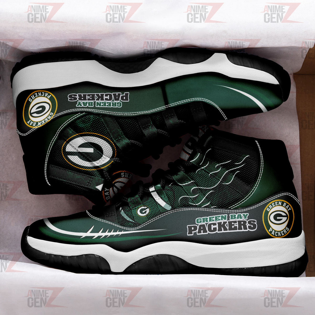 Green Bay Packers Air Jordan 11 Sneakers NFL Custom Sport Shoes