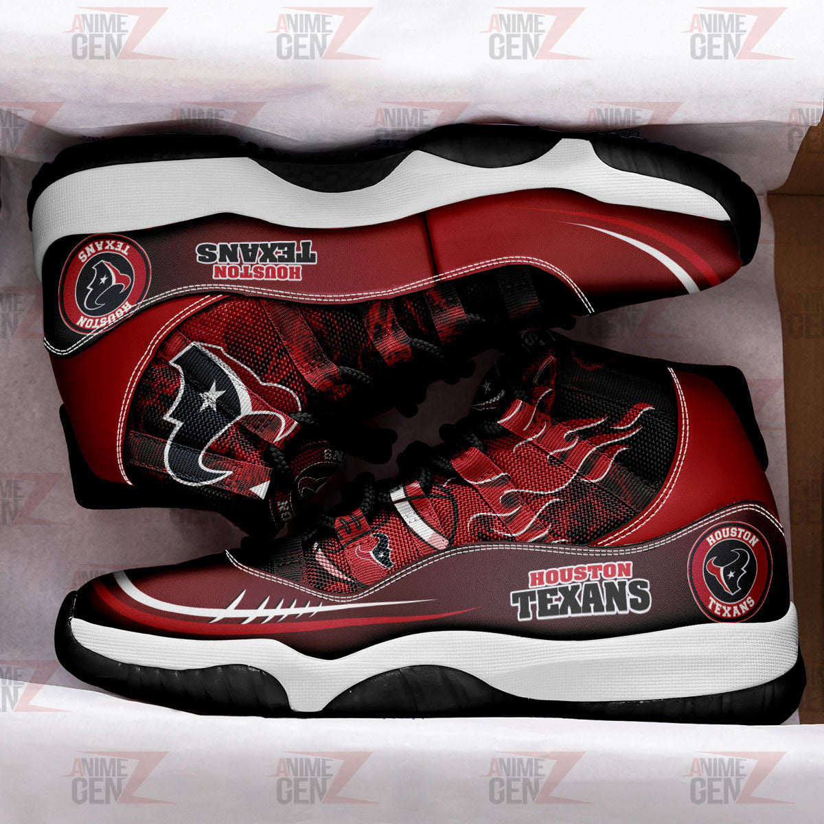 Houston Texans Air Jordan 11 Sneakers NFL Custom Sport Shoes