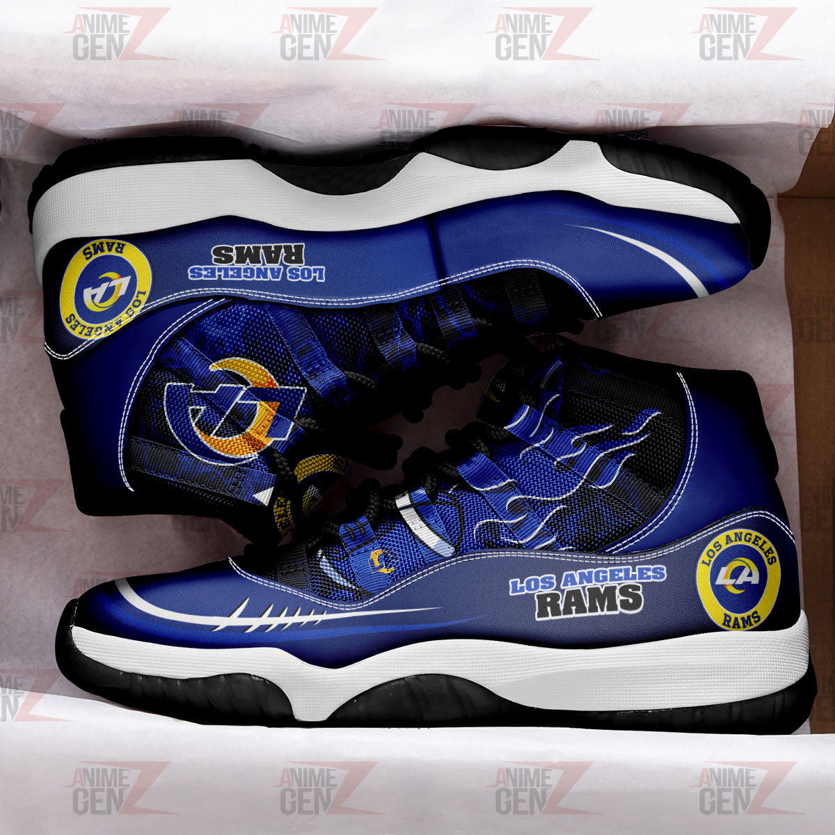 Los Angeles Rams Air Jordan 11 Sneakers NFL Custom Sport Shoes