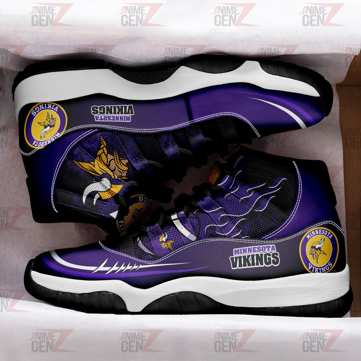 Minnesota Vikings Air Jordan 11 Sneakers NFL Custom Sport Shoes