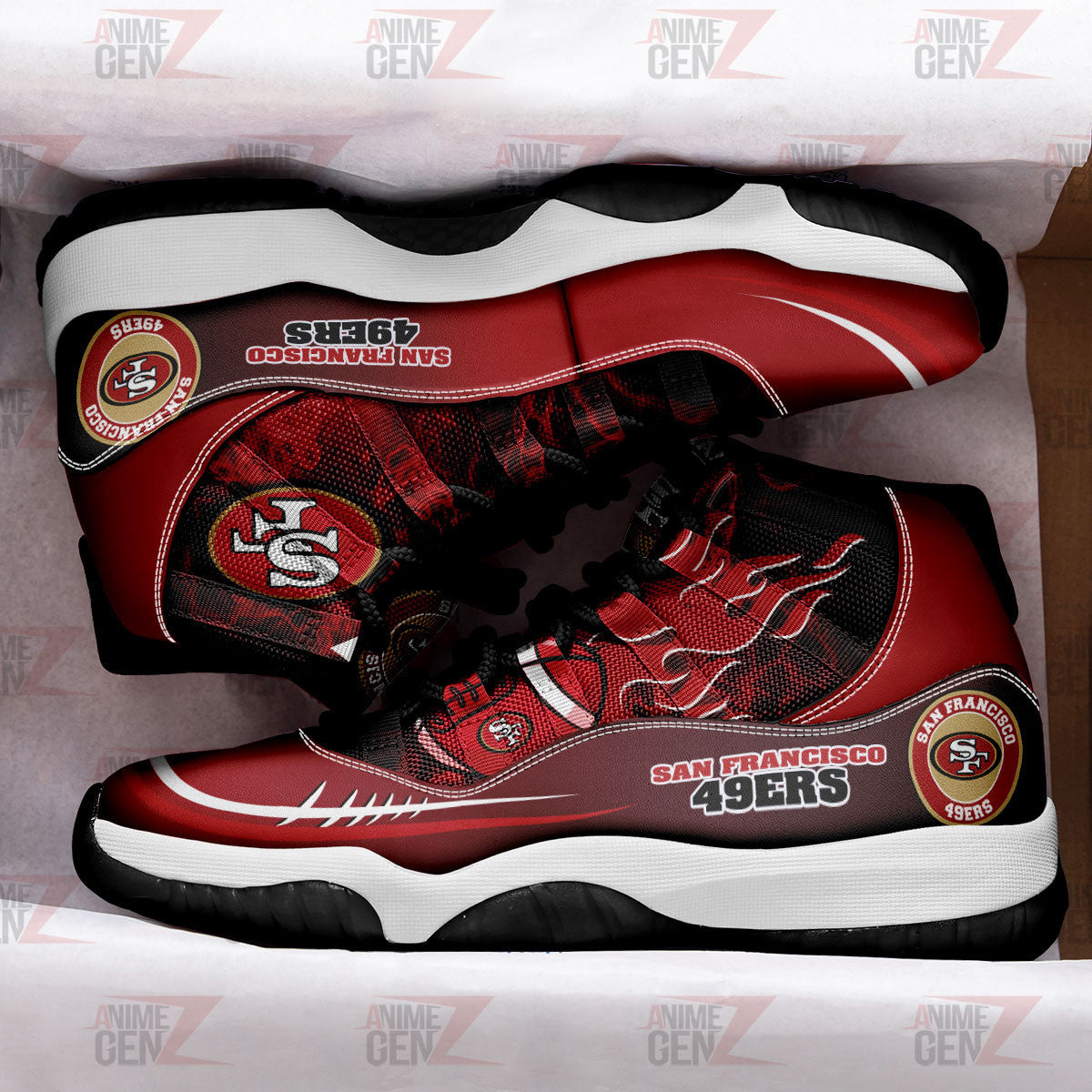 San Francisco 49ers Air Jordan 11 Sneakers NFL Custom Sport Shoes