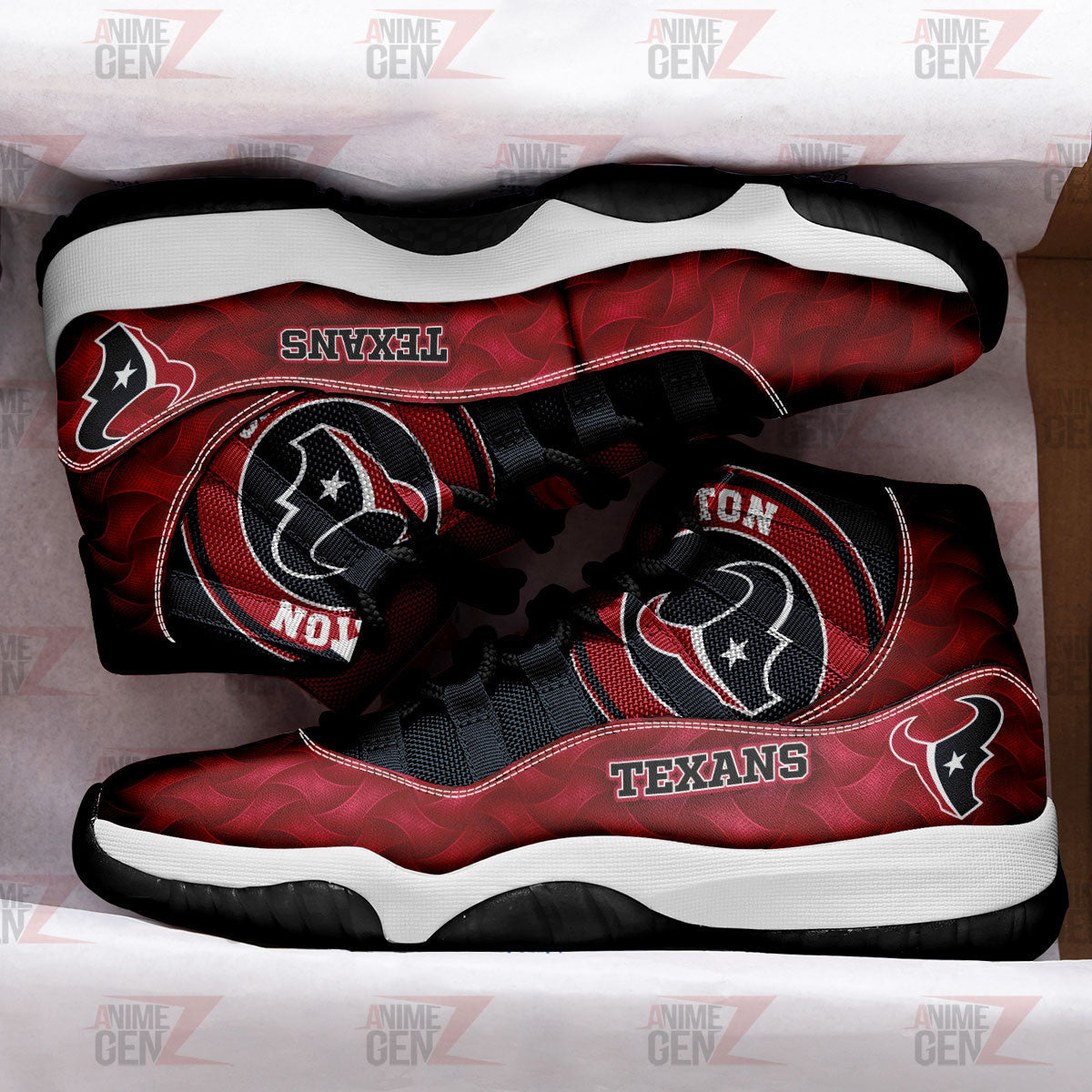 Houston Texans Air Jordan 11 Sneakers NFL Custom Sport Shoes