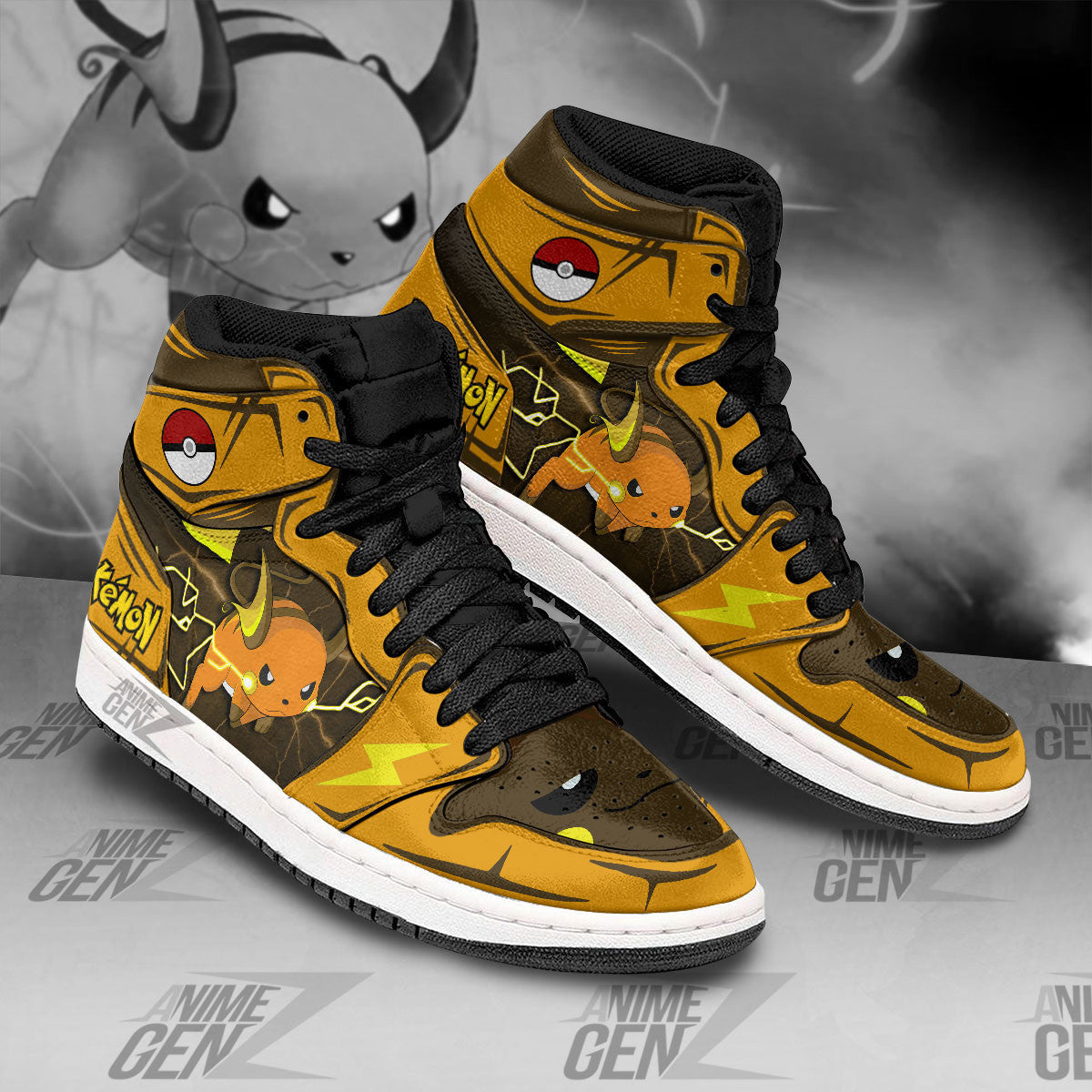 Pokemon Raichu JD Sneakers Custom Anime Shoes