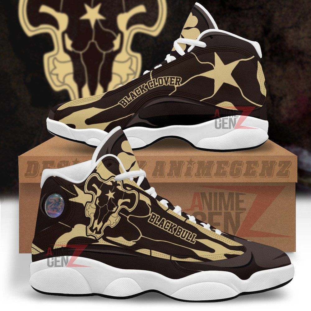 Black Clover Black Bull Air Jordan 13 Sneakers Custom Anime Shoes