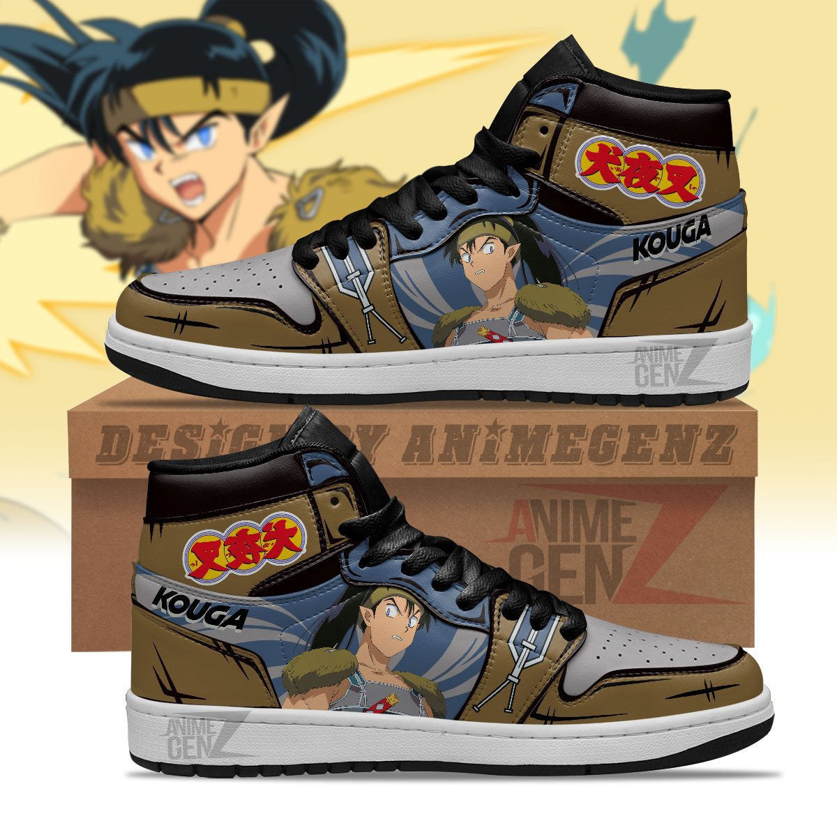 Inuyasha Kouga JD Sneakers Inuyasha Custom Anime Shoes