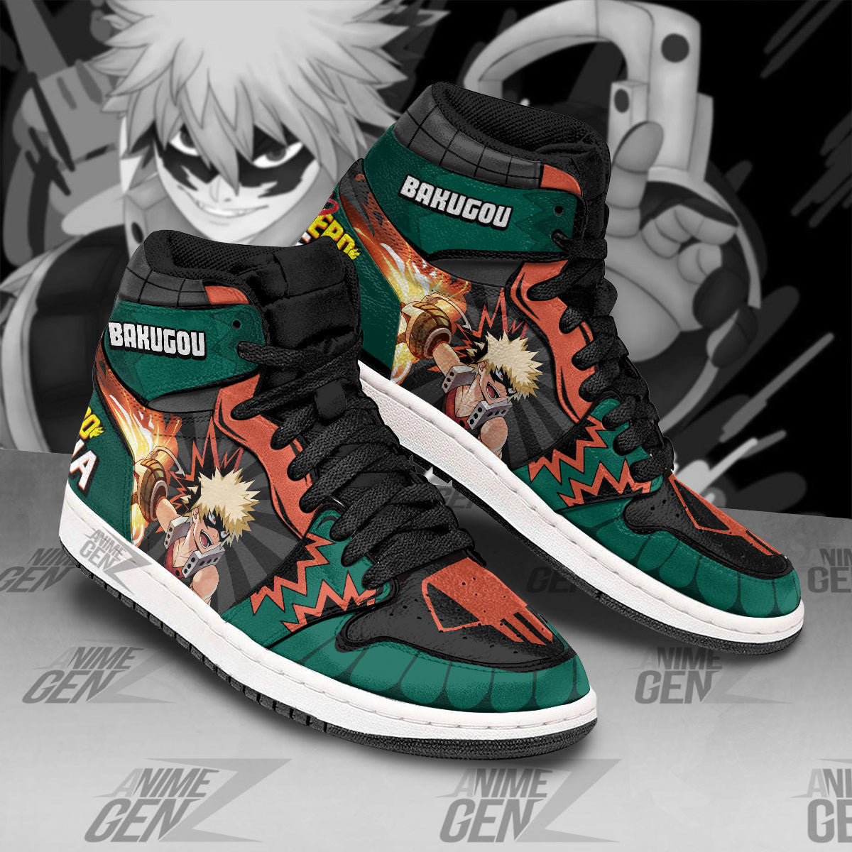 BNHA Katsuki Bakugou JD Sneakers My Hero Academia Custom Anime Shoes
