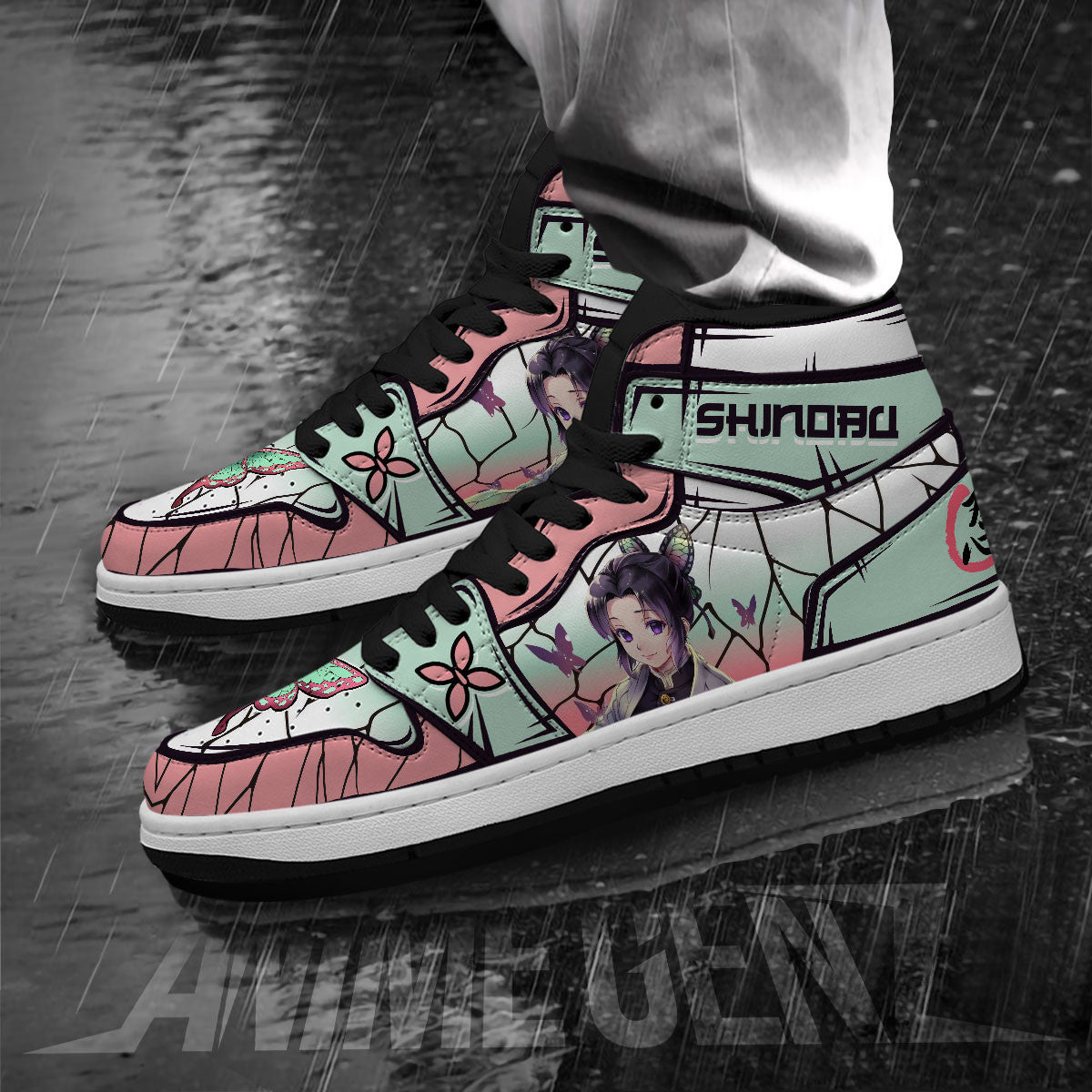 Demon Slayer JD Sneakers Kochou Shinobu Custom Anime Shoes