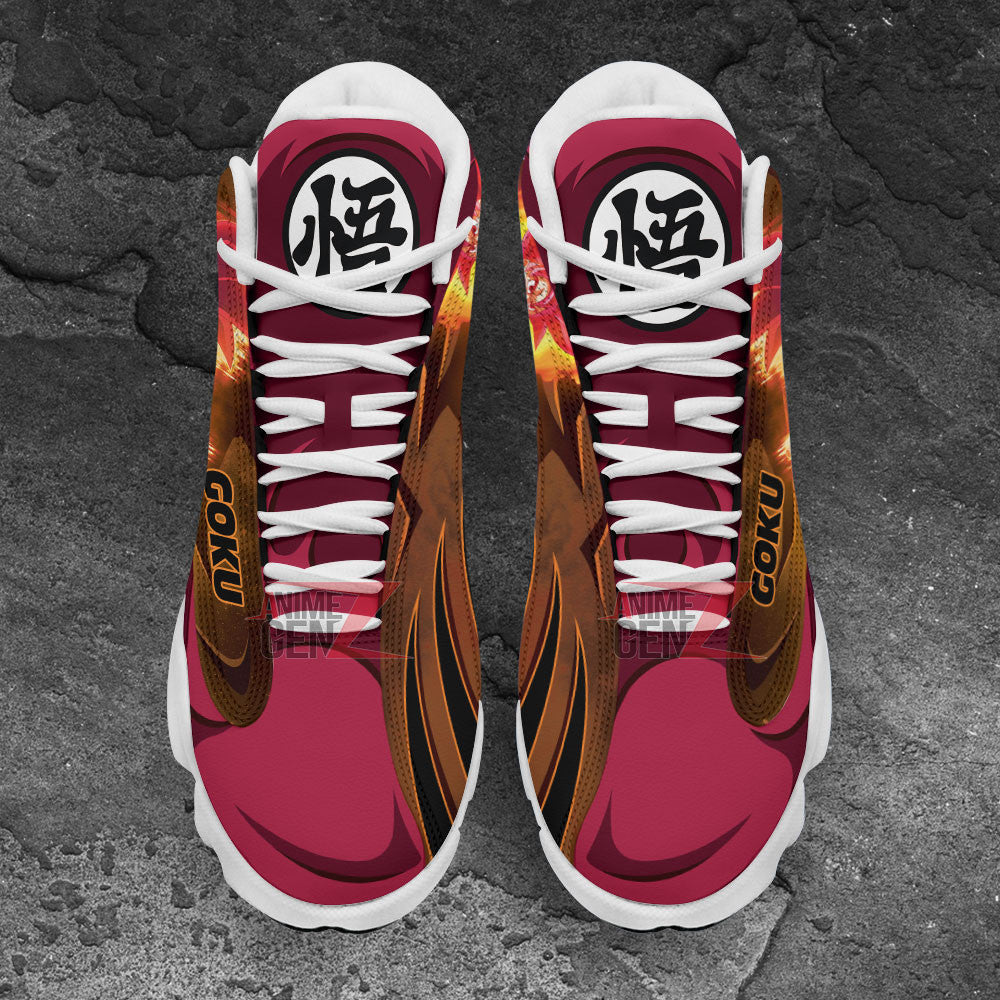 Dragon Ball Sneakers Goku God Air Jordan 13 Sneakers Custom Anime Shoes