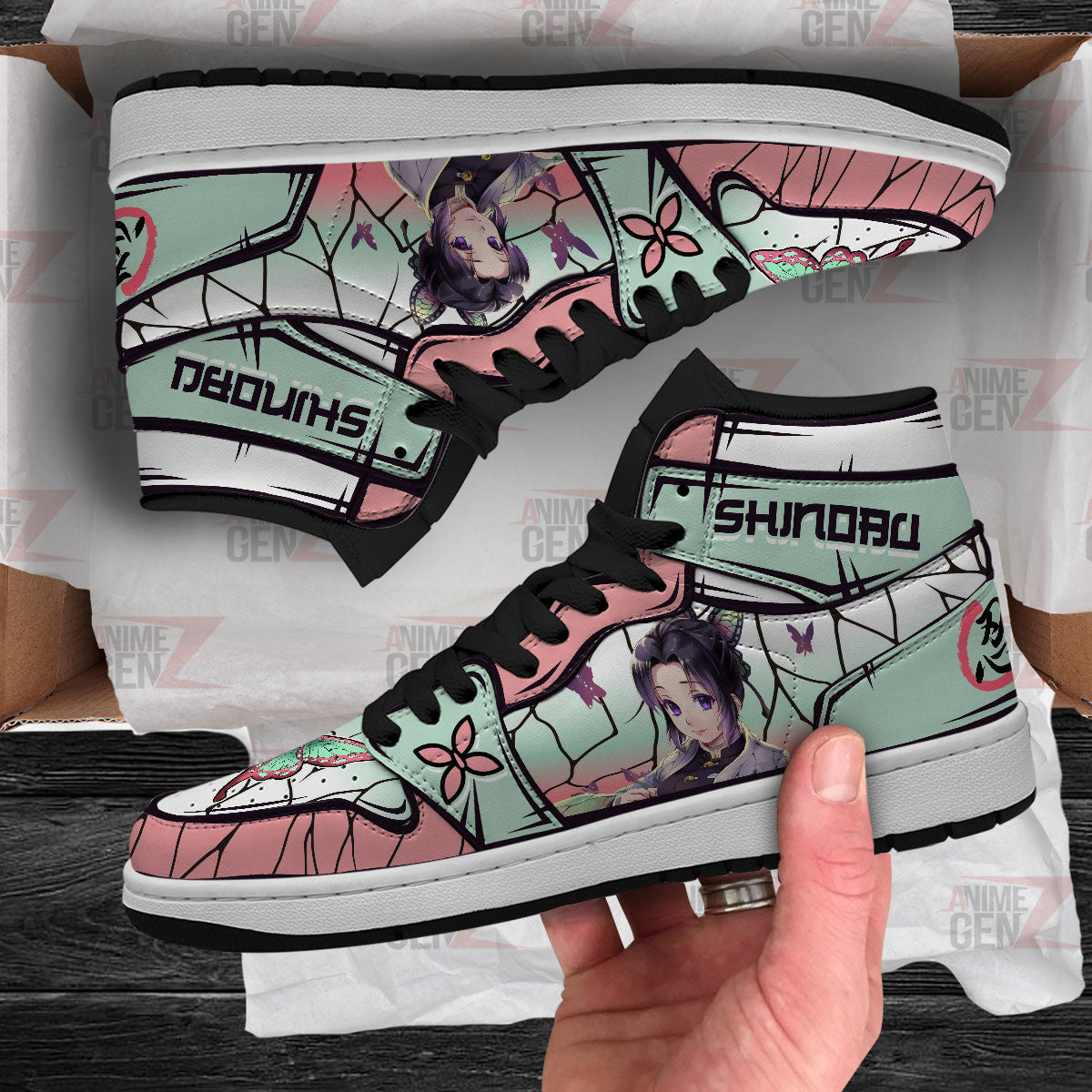 Demon Slayer JD Sneakers Kochou Shinobu Custom Anime Shoes