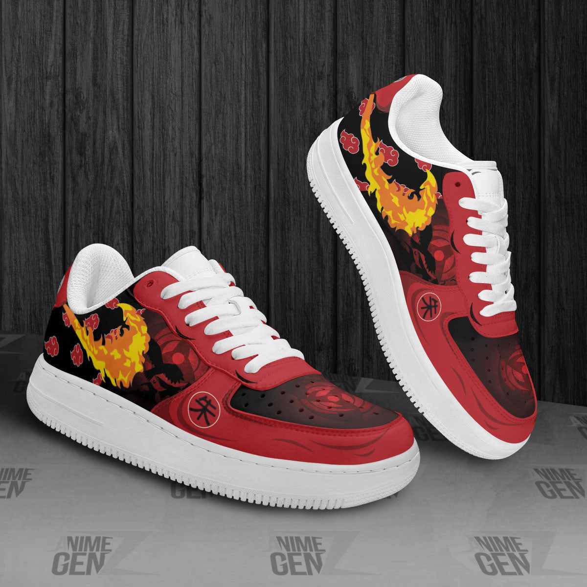Naruto Itachi Akatsuki Air Sneakers Custom Anime Shoes