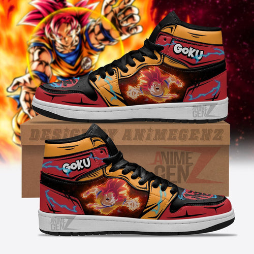 Dragon Ball Son Goku God JD Sneakers Custom Anime Shoes