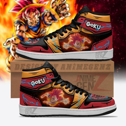 Dragon Ball Son Goku God JD Sneakers Custom Anime Shoes