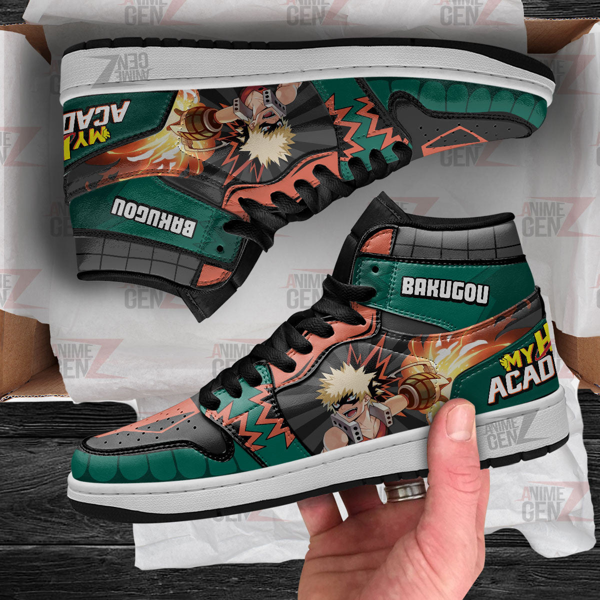 BNHA Katsuki Bakugou JD Sneakers My Hero Academia Custom Anime Shoes