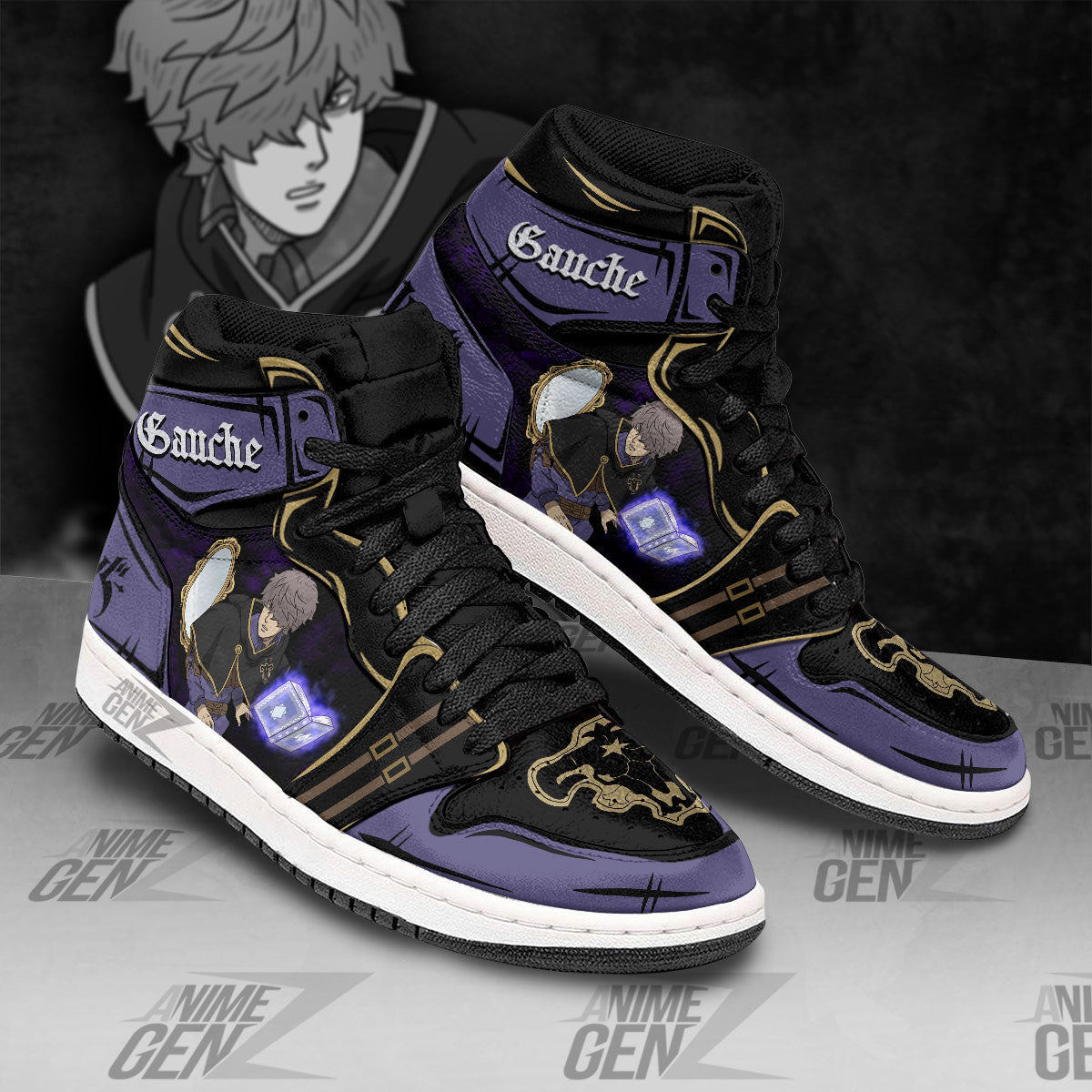 Black Clover Gauche Adlai JD Sneakers Custom Anime Shoes