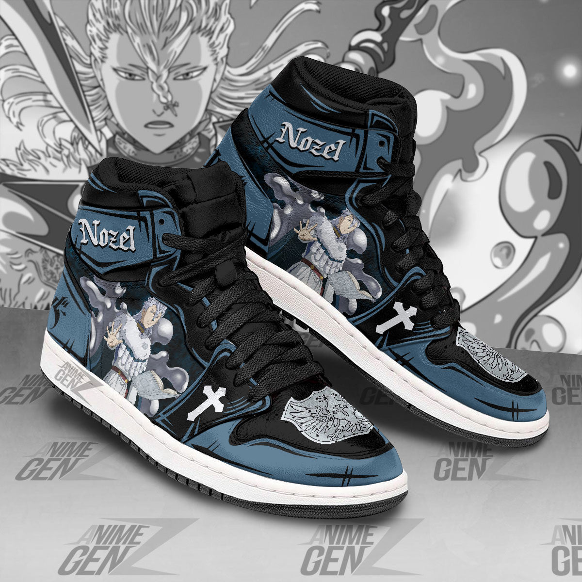 Nozel Silva JD Sneakers Black Clover Custom Anime Shoes